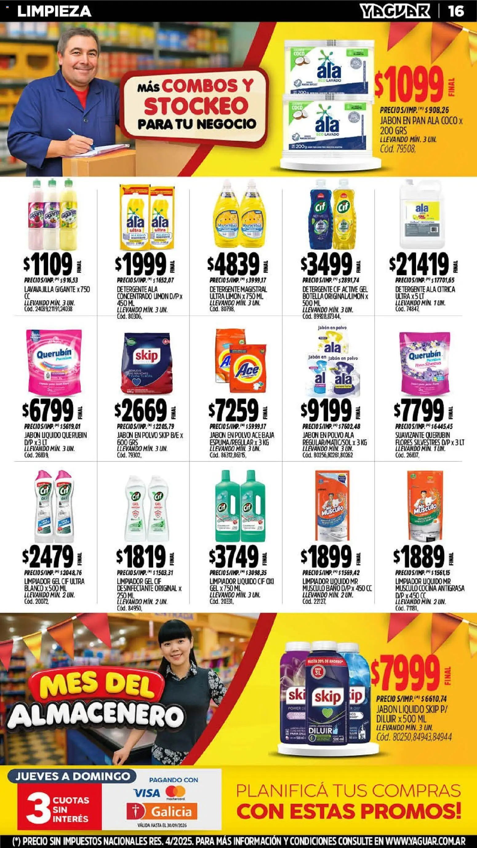 Yaguar - Oferta Semanal Santa Fé │ válido desde el 14/09/2026 | Página: 17 | Productos: Botella, Polvo, Jabón, Pan