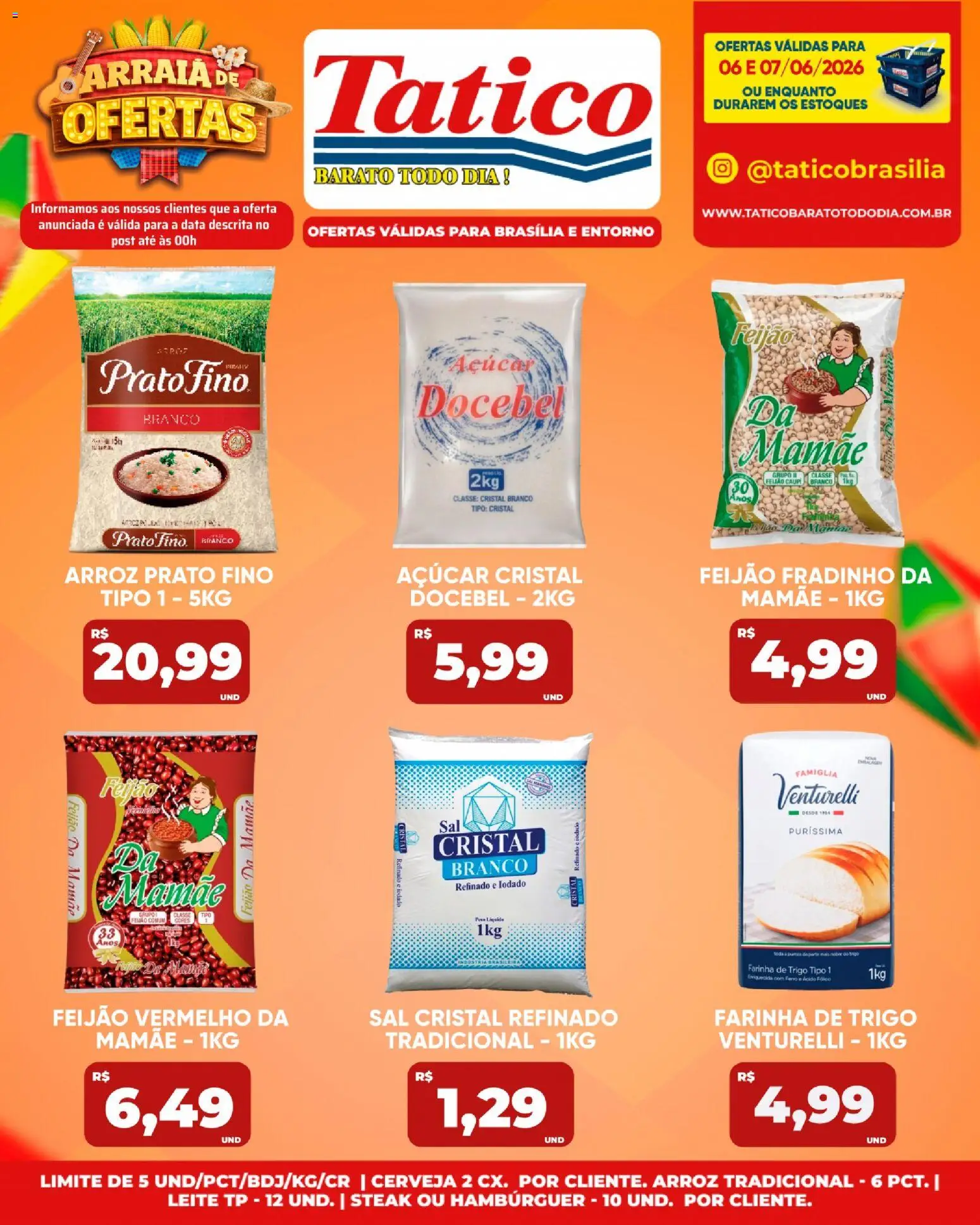 Tatico Folheto - válido de 08.06.2026 | Página: 31 | Produtos: Leite, Cerveja, Hambúrguer, Açúcar