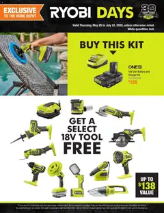 Preview of Home Depot flyer - Ryobi Days from shop Home Depot valid from 28.05.2026
