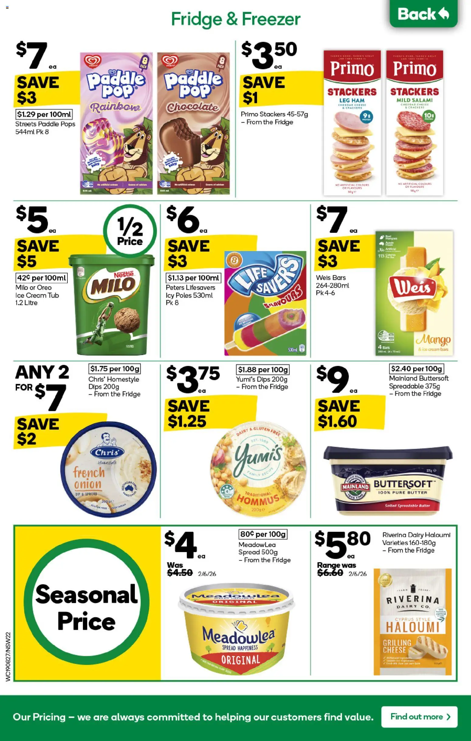 Woolworths catalogue - valid from 19/08/2026 | Page: 22 | Products: Crackers, Ham, Ice cream, Onion