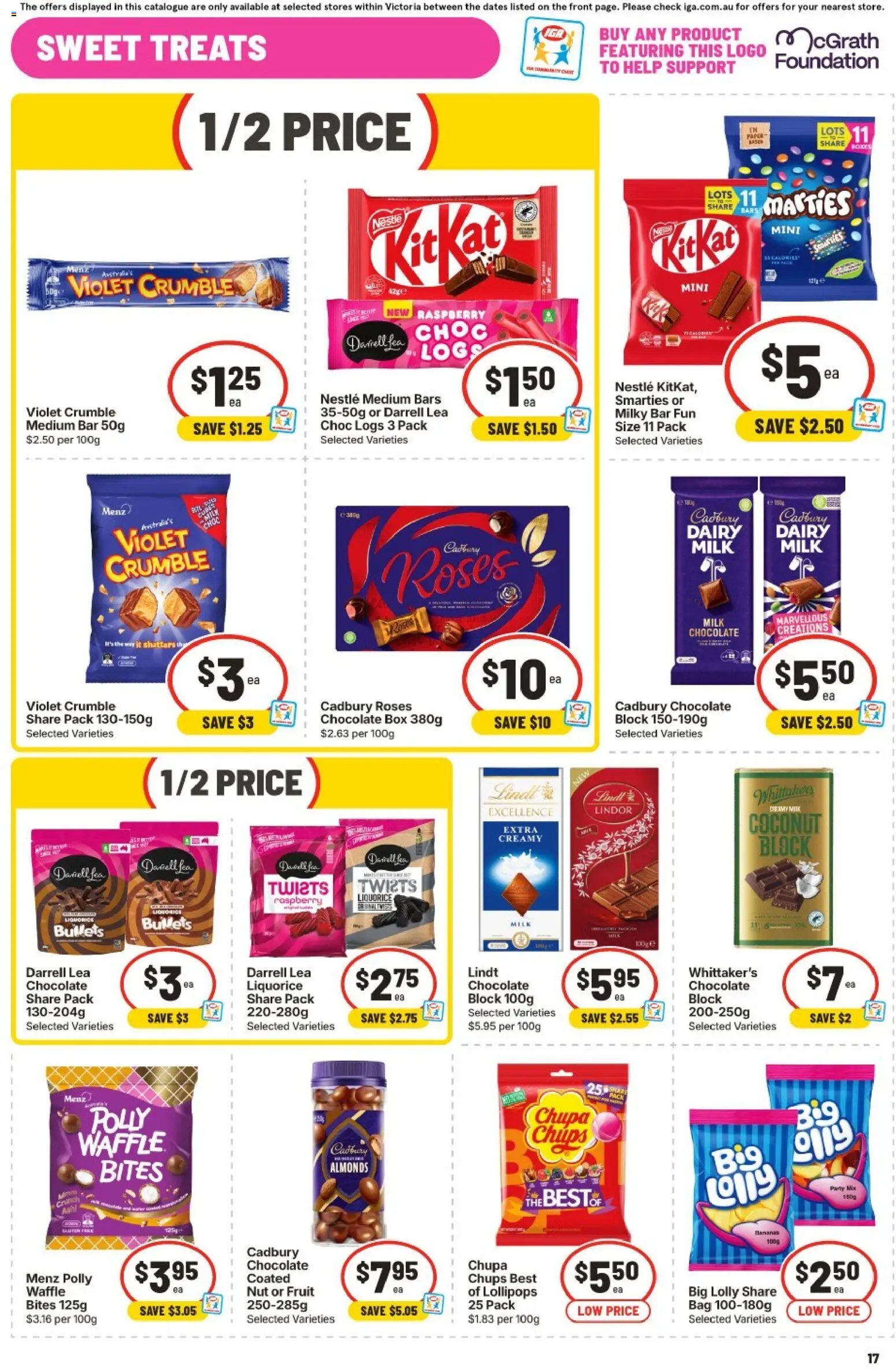 IGA catalogue - valid from 16/09/2026 | Page: 15 | Products: Almonds, Raspberry, Coconut, Lindor