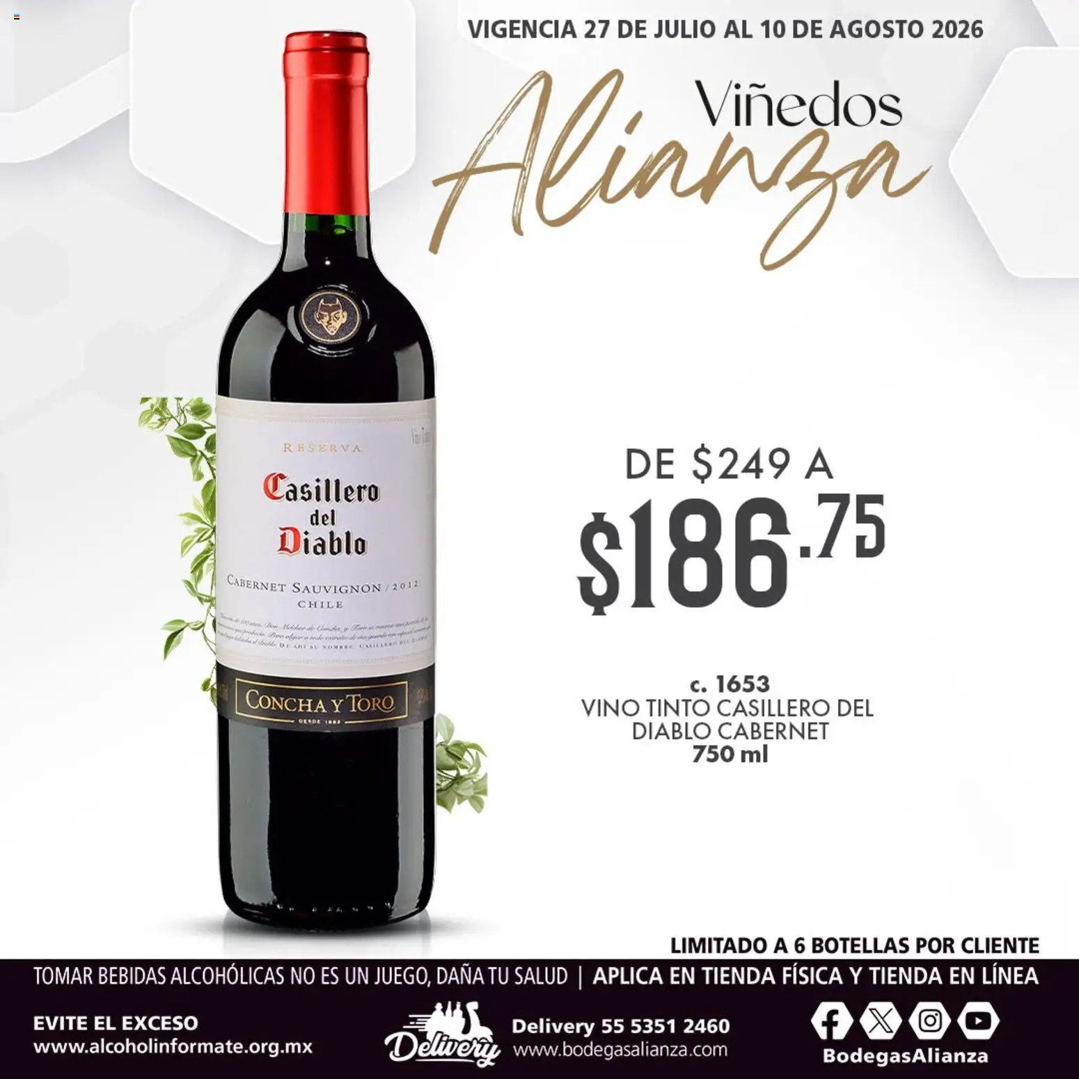 Nuevas ofertas de Bodegas Alianza válidas en toda la República Mexicana desde el 27/07/2026. ¡Encuentra las mejores ofertas en Bodegas Alianza catálogo Viñedos Alianza! | Página: 3 | Productos: Vino