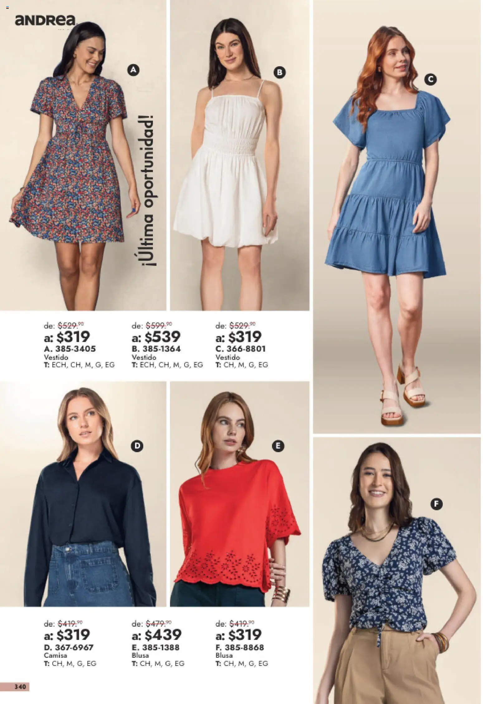 Nuevas ofertas de Andrea válidas en toda la República Mexicana desde el 26/07/2026. ¡Encuentra las mejores ofertas en Andrea catálogo Outlet! | Página: 340