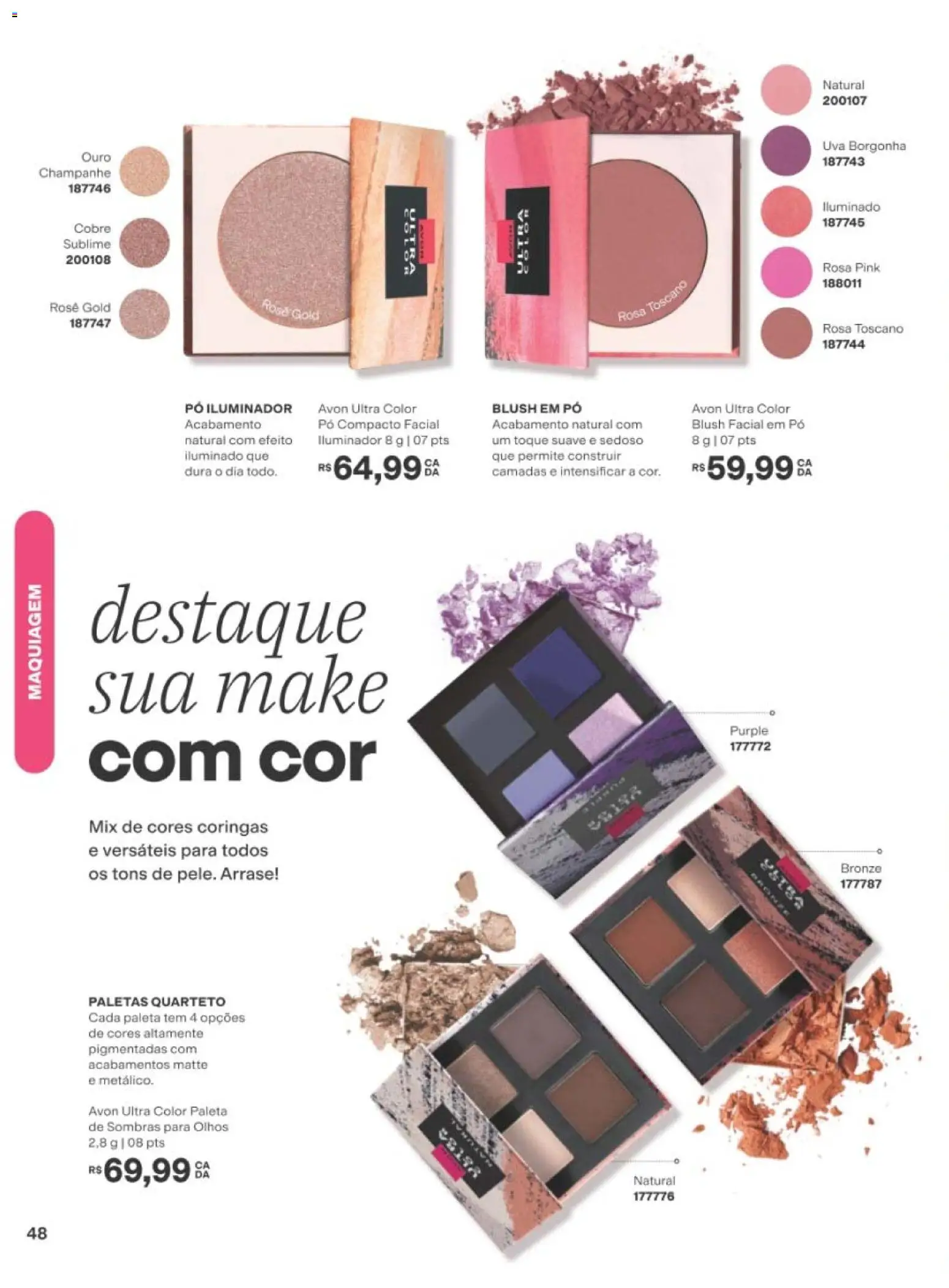 Avon Folheto - válido de 10/08/2026 | Página: 48 | Produtos: Pó compacto, Uva, Champanhe, Iluminador