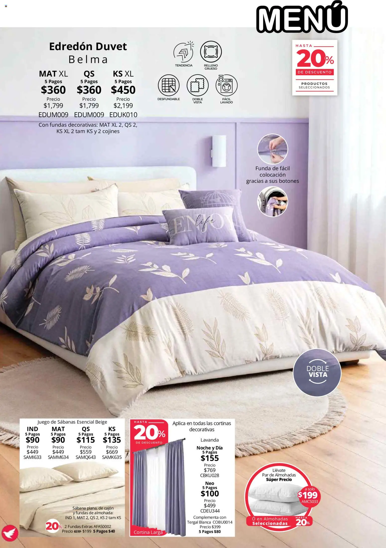 Nuevas ofertas de Colchas Concord válidas en toda la República Mexicana desde el 01/08/2026. ¡Encuentra las mejores ofertas en Colchas Concord catálogo! | Página: 11 | Productos: Juego, Almohada, Sabanas, Cortinas