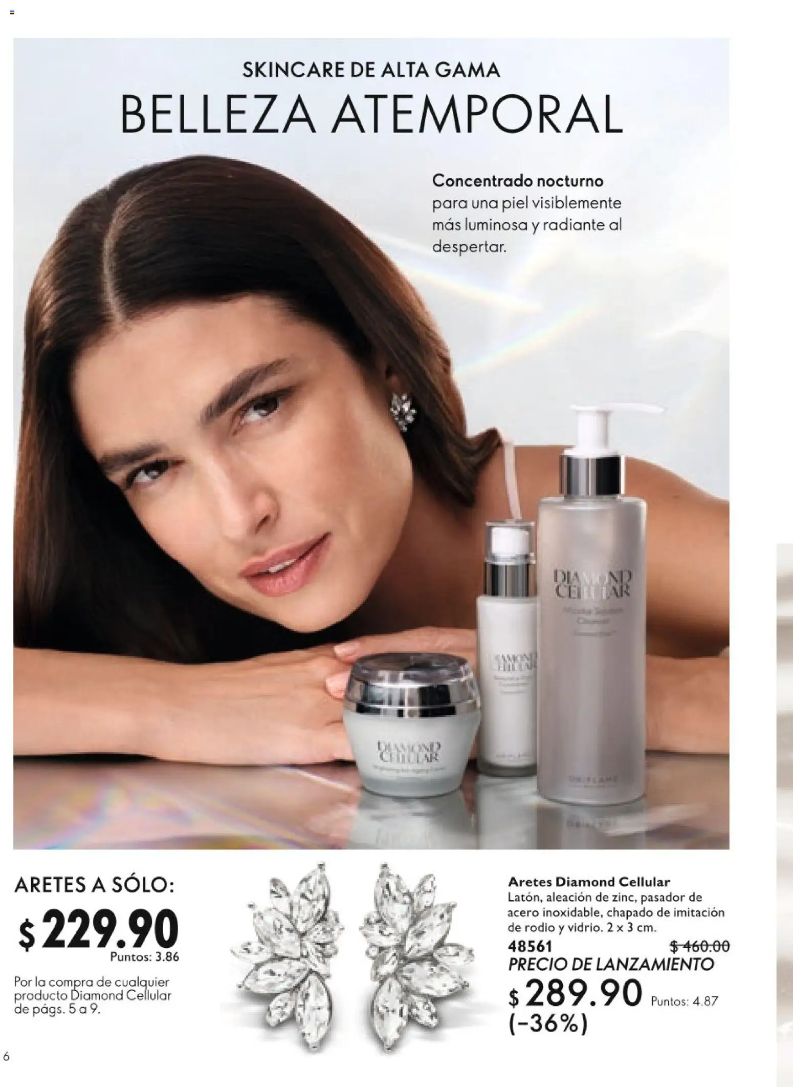 Nuevas ofertas de Oriflame válidas en toda la República Mexicana desde el 20.06.2026. ¡Encuentra las mejores ofertas en Oriflame campaña 9 2026! | Página: 6 | Productos: Pasador, Radiante, Aretes
