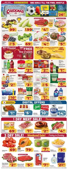 Preview of Cardenas weekly ads valid from 07/15/2026 | Page: 1 | Products: Pan, Milk, Ice cream, Beet