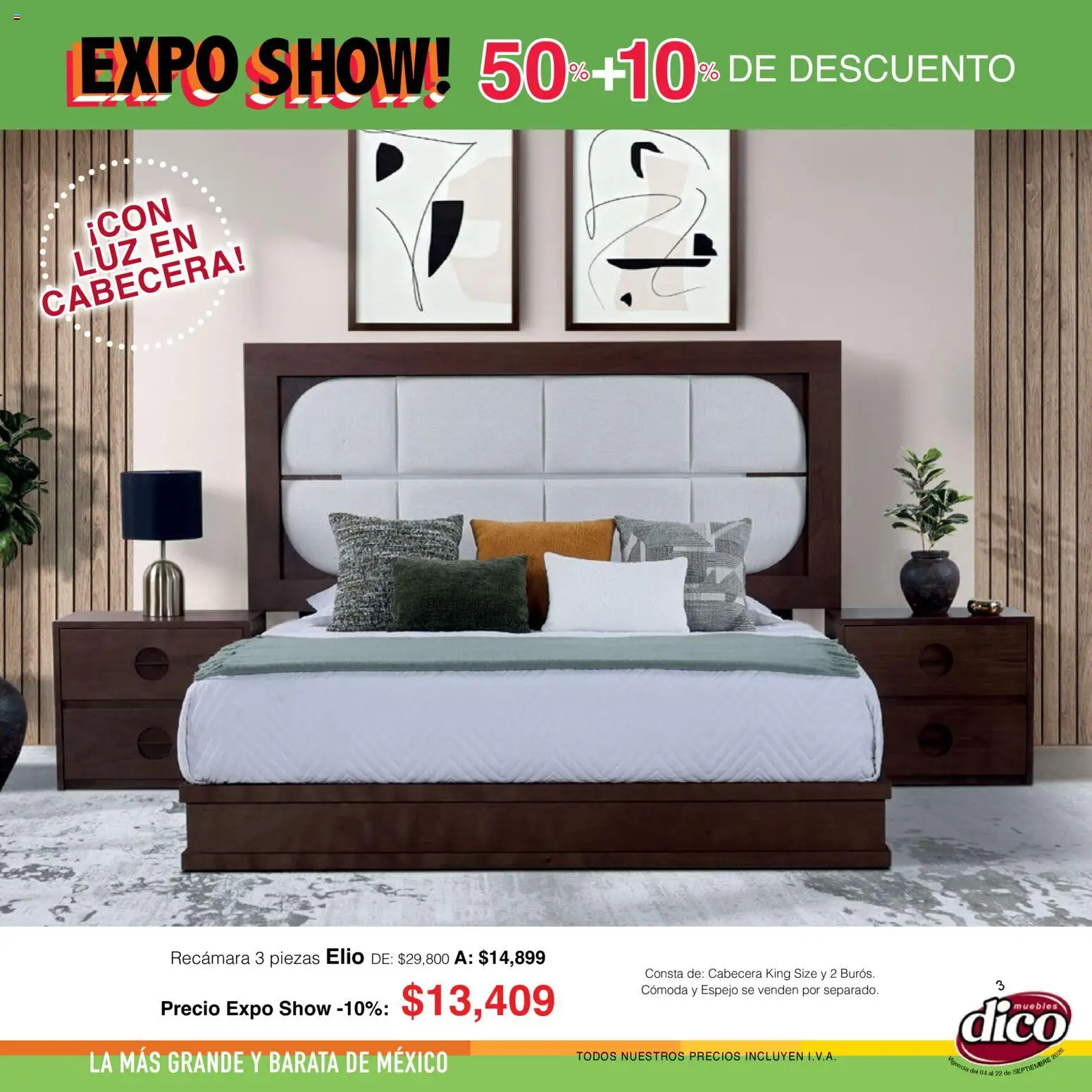 Nuevas ofertas de Muebles Dico válidas en toda la República Mexicana desde el 04/09/2026. ¡Encuentra las mejores ofertas en Muebles Dico catálogo Expo Show! | Página: 3