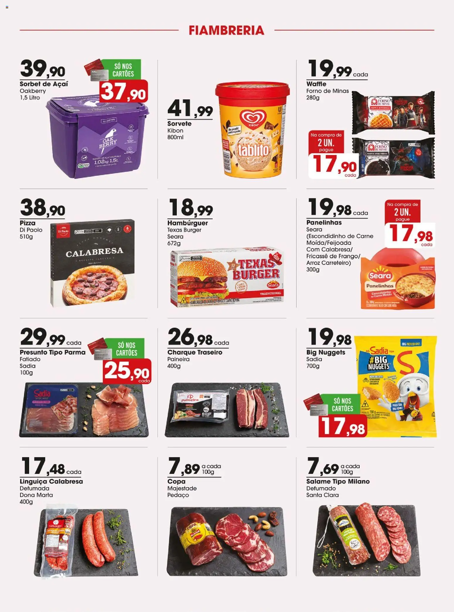 Zaffari Folheto - válido de 25/08/2026 | Página: 10 | Produtos: Forno, Hambúrguer, Picolé, Açaí