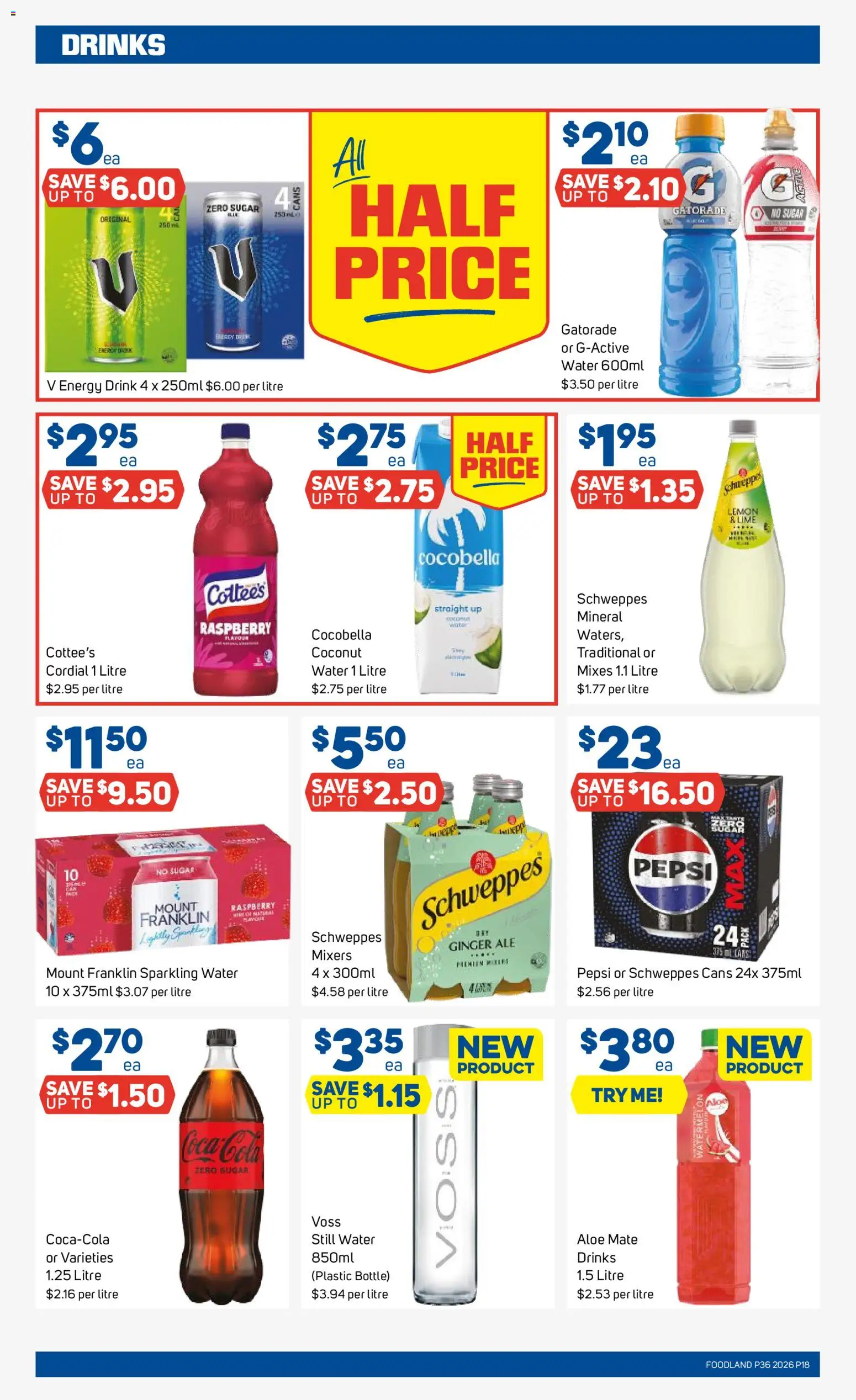 Foodland catalogue - valid from 02/09/2026 | Page: 18 | Products: Drinks, Coca Cola, Sugar, Coconut