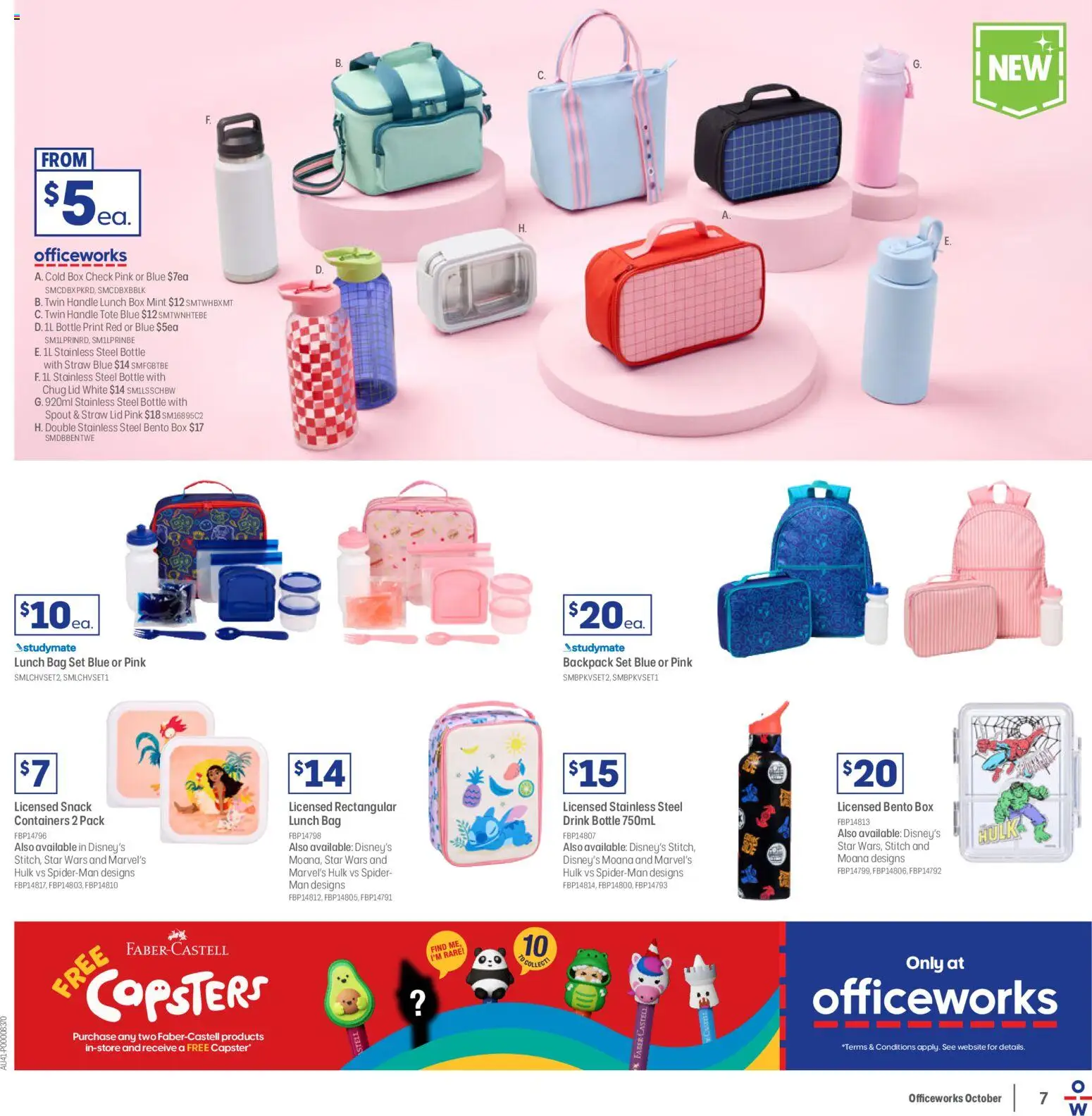 Officeworks catalogue - valid from 01/10/2026 | Page: 7 | Products: Box, Backpack, Lunch box, Bag