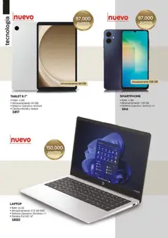 Vista previa de SMARTPHONE, RAM: 4 GB, Almacenamiento: 128 GB, Sistema Operativo: Android 14, 5816, nuevo folleto de la tienda, válido en México a partir del 13.06.2025 | Página: 34 | Productos: Tablet, Cámara, Smartphone