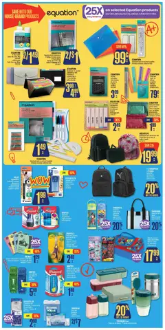 Preview of Jean Coutu weekly flyer from shop Jean Coutu valid from Jul 16, 2026 | Page: 4 | Products: Backpack, Fan, Blanket, Box