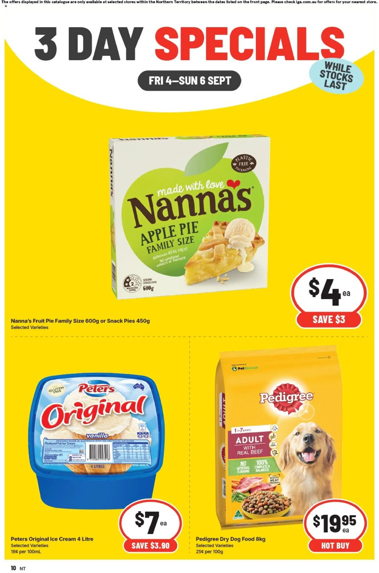 IGA catalogue - valid from 04/09/2026 | Page: 4 | Products: Beef, Meat, Cream, Pies