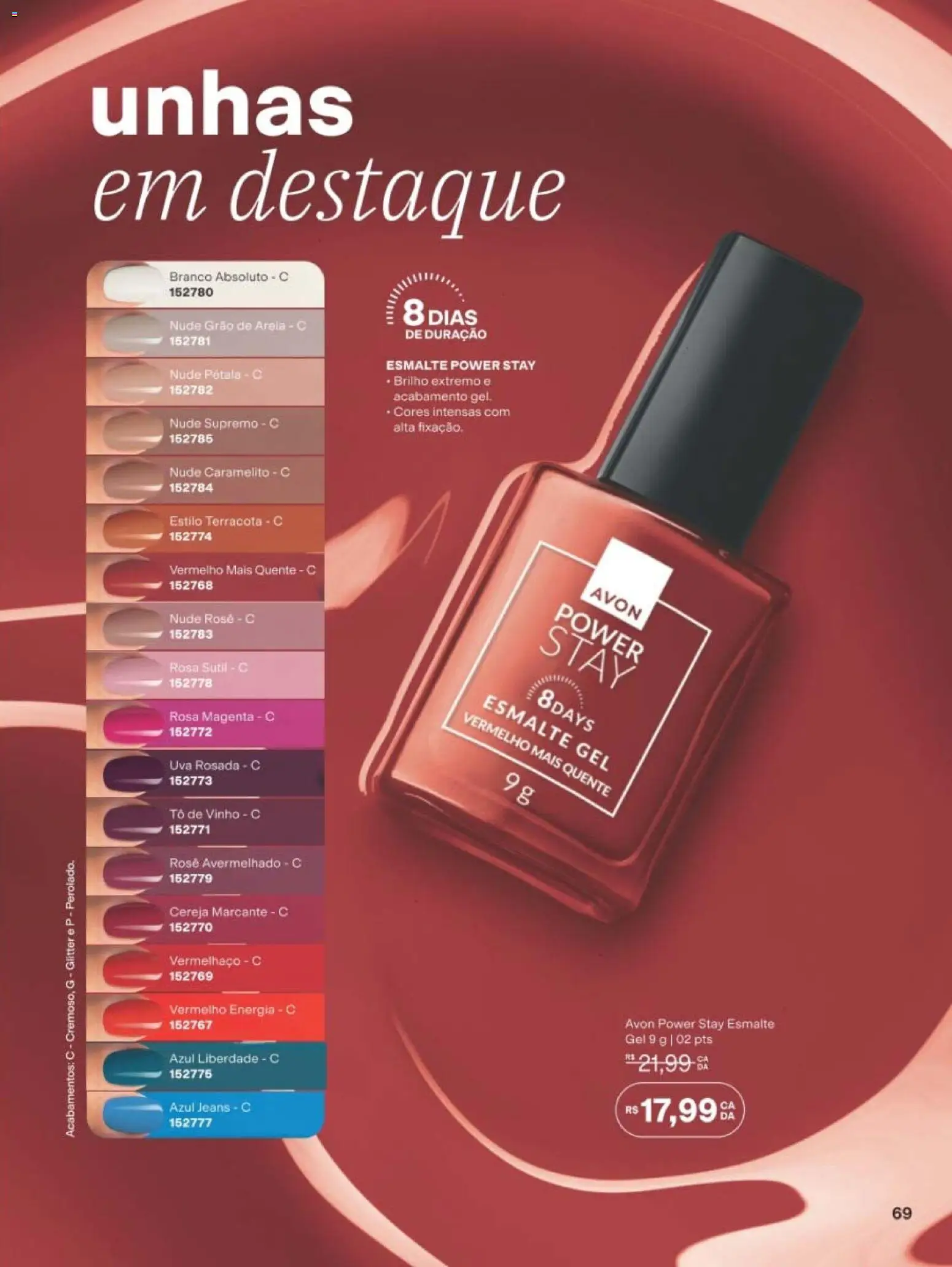 Avon Folheto - válido de 10/08/2026 | Página: 69 | Produtos: Cereja, Vinho, Jeans