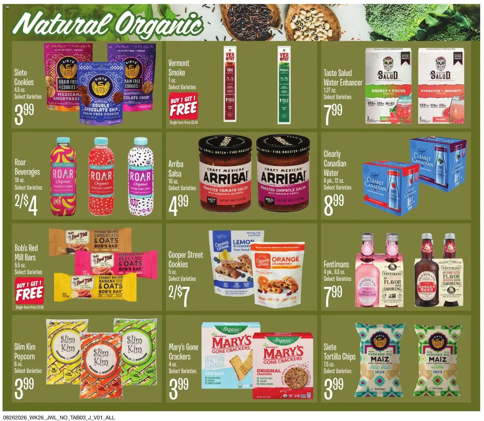 Jewel Osco Ad - valid from 08/26/2026 | Page: 3 | Products: Popcorn, Chocolate, Garlic, Avocado oil