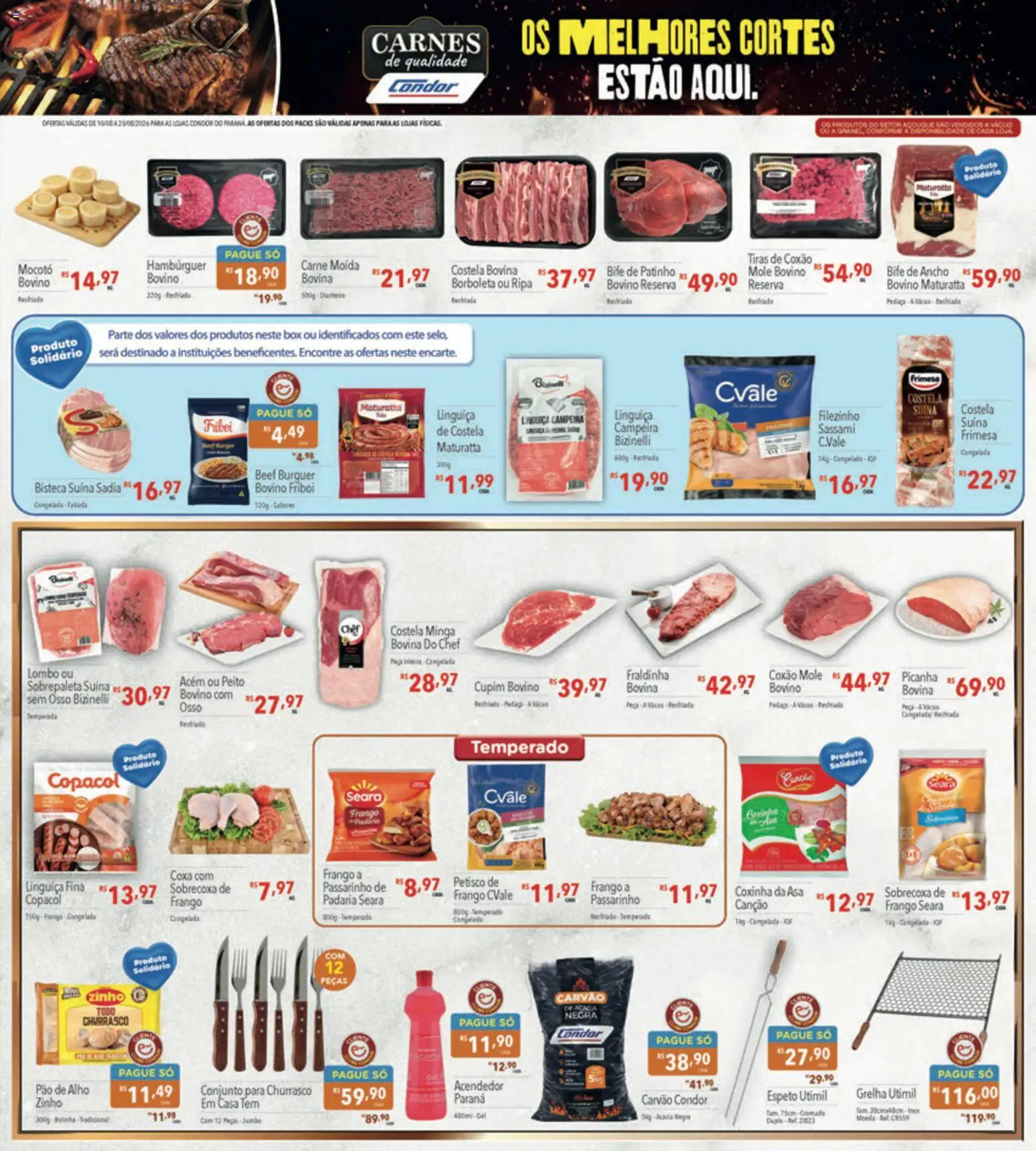 Supermercados Condor Folheto - válido de 10/08/2026 | Página: 15 | Produtos: Alho, Carne moída bovina, Sobrepaleta suína, Acém