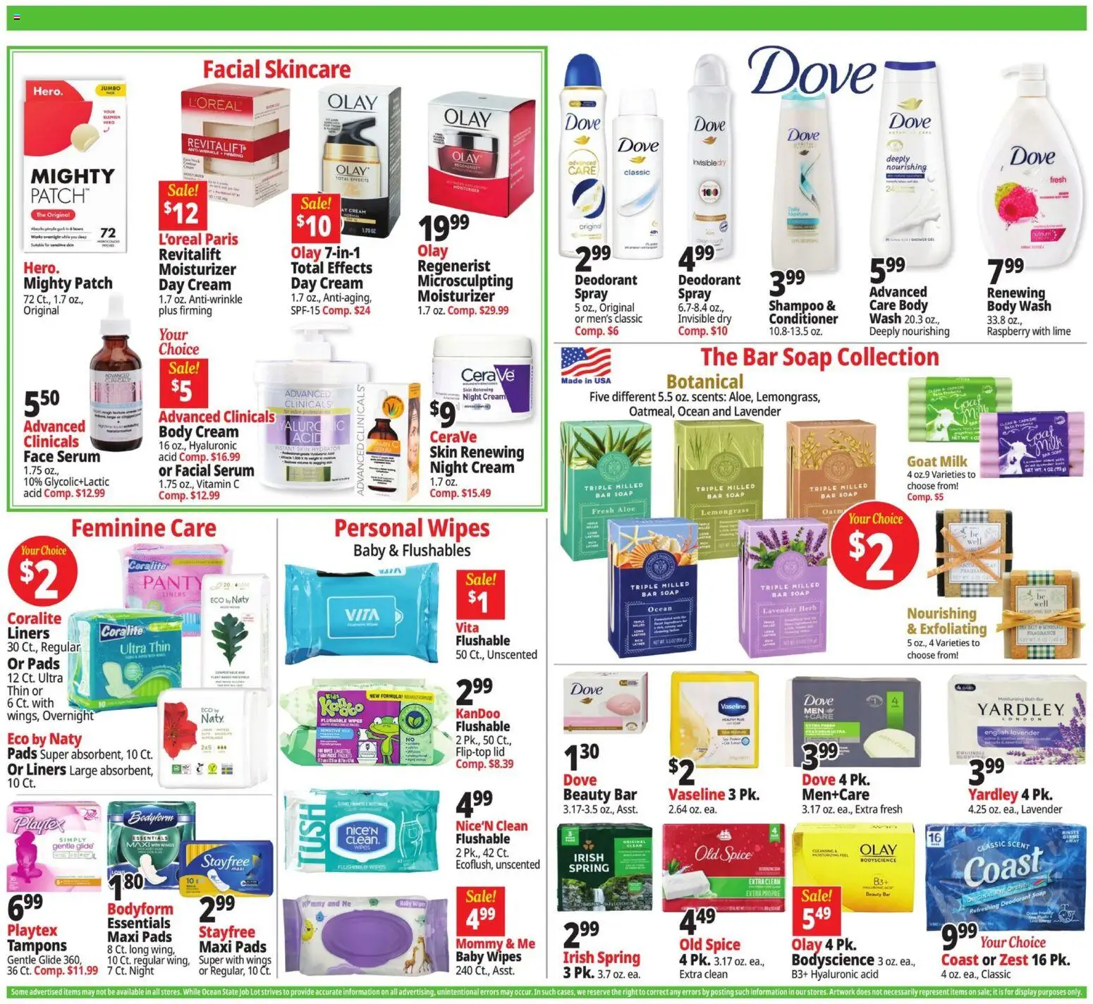 Ocean State Job Lot Weekly Ad - valid from 04.06.2026 | Page: 16 | Products: Shampoo, Face Serum, Milk, Body cream
