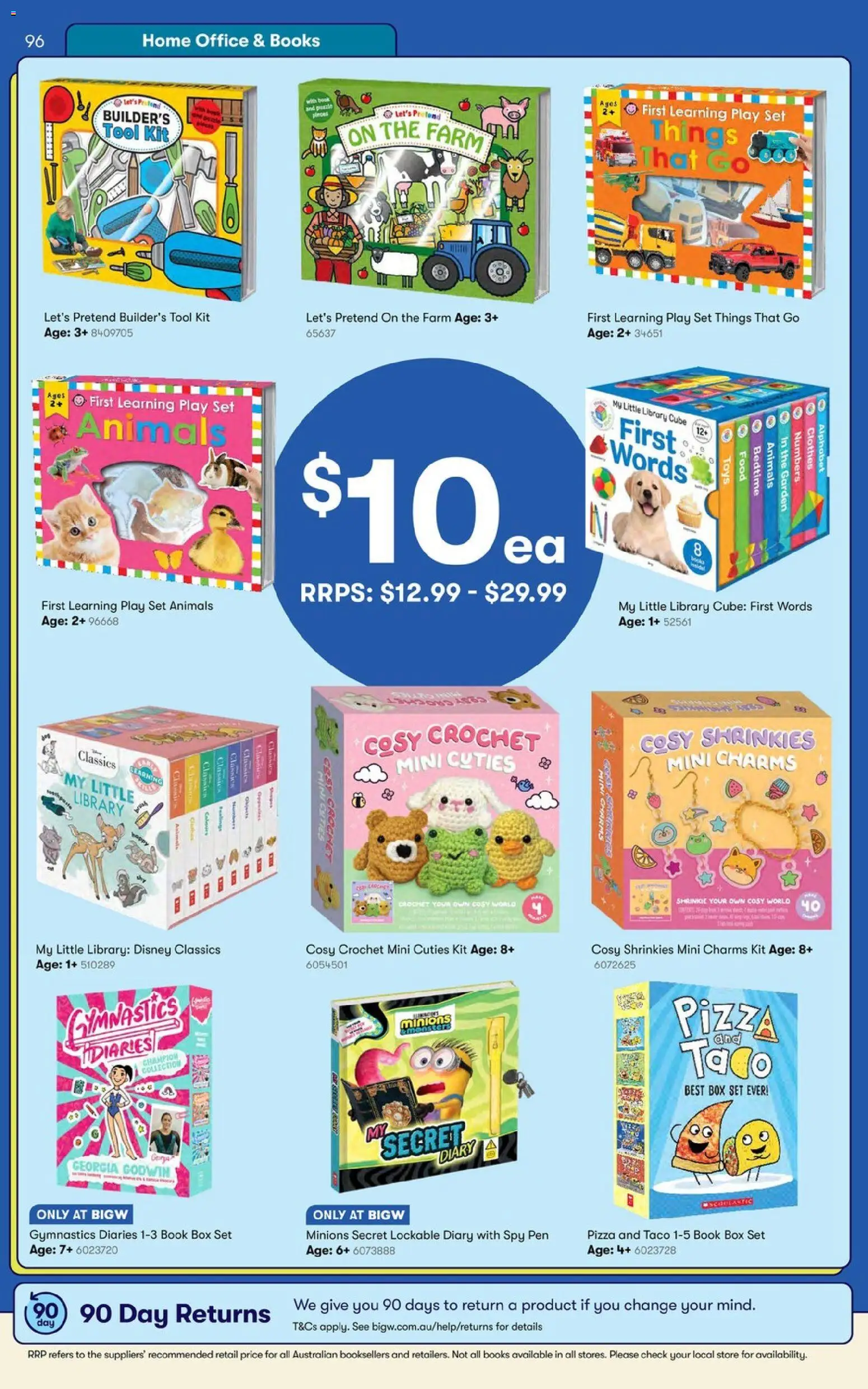 Big W catalogue - valid from 09.06.2026 | Page: 96 | Products: Box, Charms, Pizza