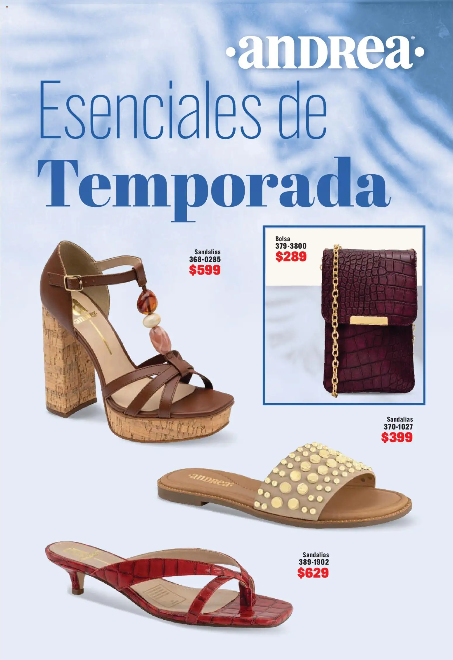 Nuevas ofertas de Andrea válidas en toda la República Mexicana desde el 03.05.2026. ¡Encuentra las mejores ofertas en Andrea catálogo Outlet! | Página: 357 | Productos: Bolsa, Sandalias