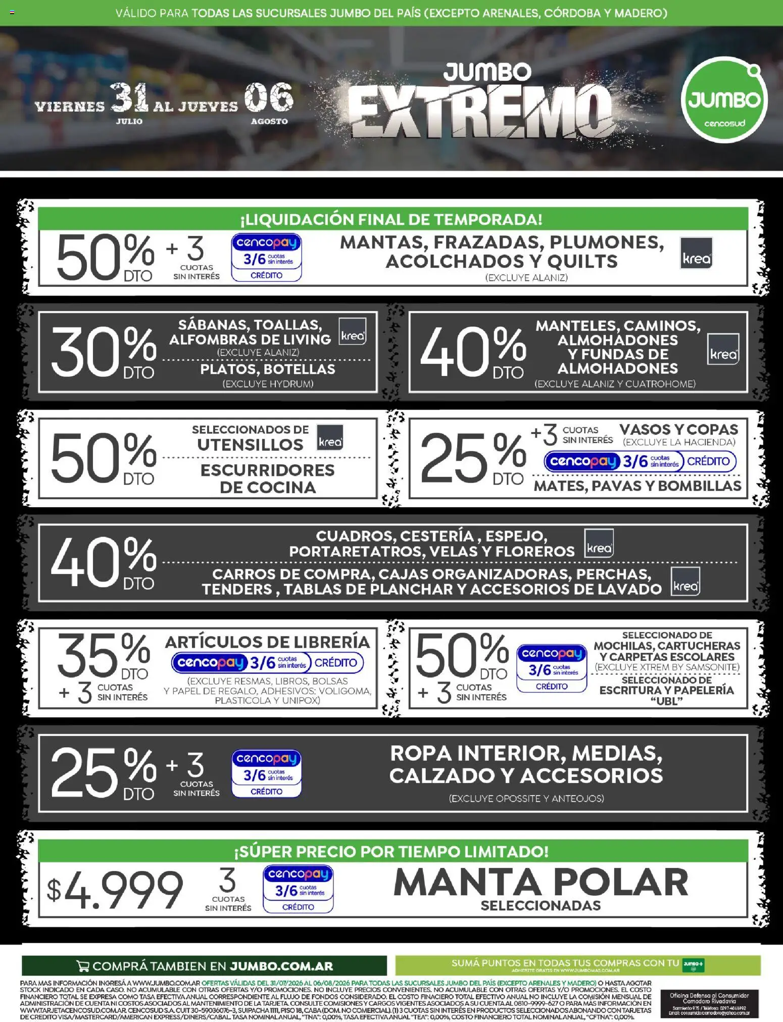 Jumbo - Ofertas | Electro y Hogar │ válido desde el 31/07/2026 | Página: 2 | Productos: Teléfono, Cocina, Planchar, Ropa