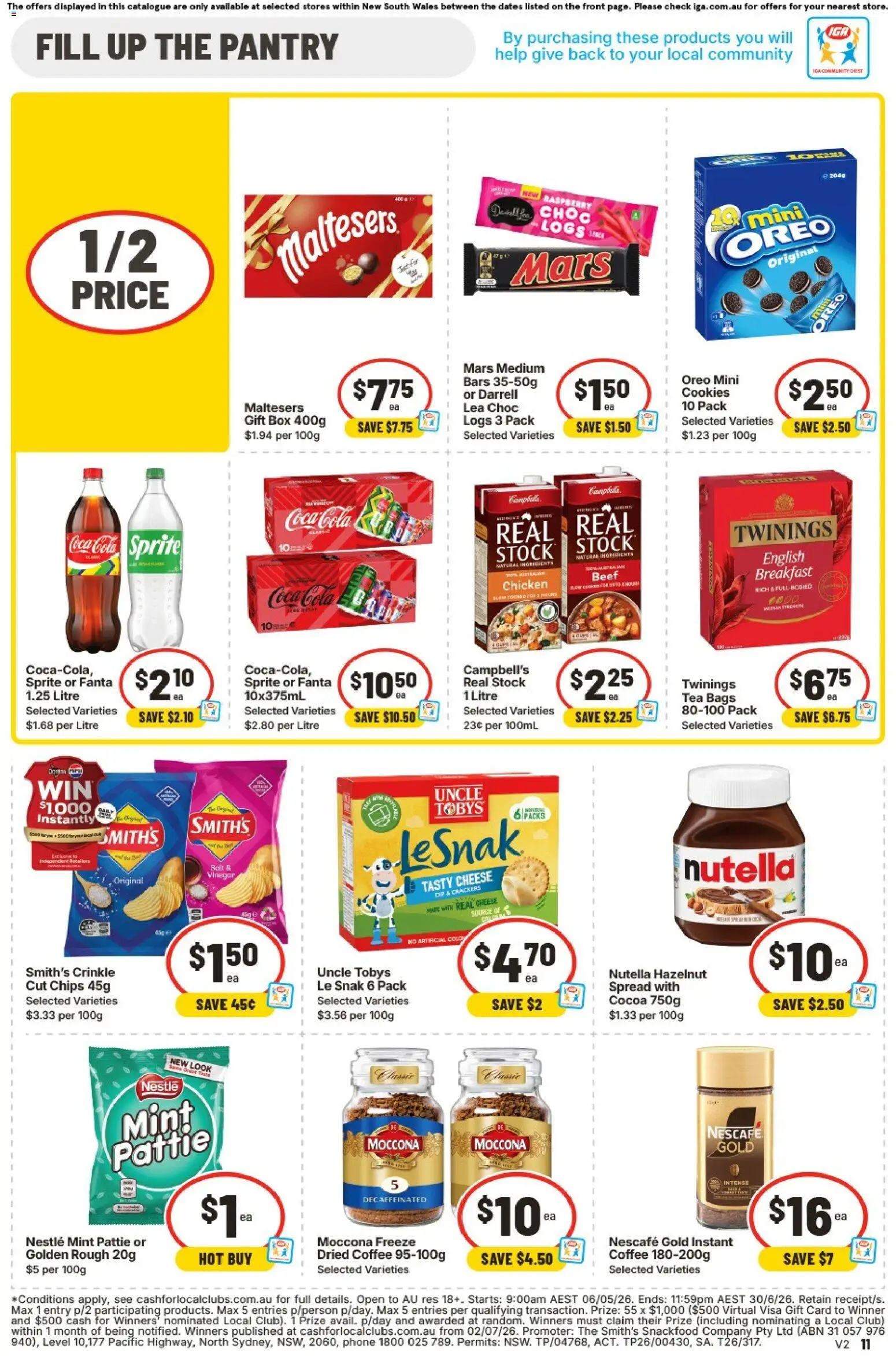 IGA catalogue - valid from 03.06.2026 | Page: 11 | Products: Cups, Cocoa, Coca Cola, Nutella