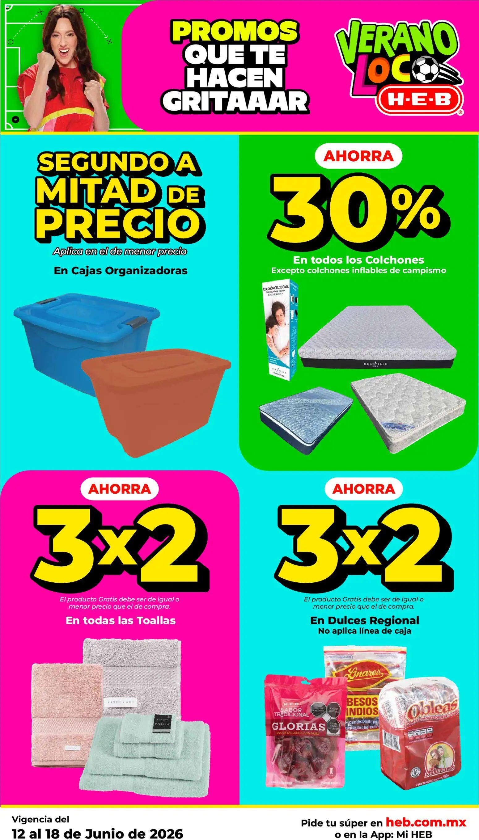 Nuevas ofertas de H-E-B válidas en toda la República Mexicana desde el 12.06.2026. ¡Encuentra las mejores ofertas en H-E-B folleto! | Página: 16 | Productos: Leche, Té, Caja, Toallas