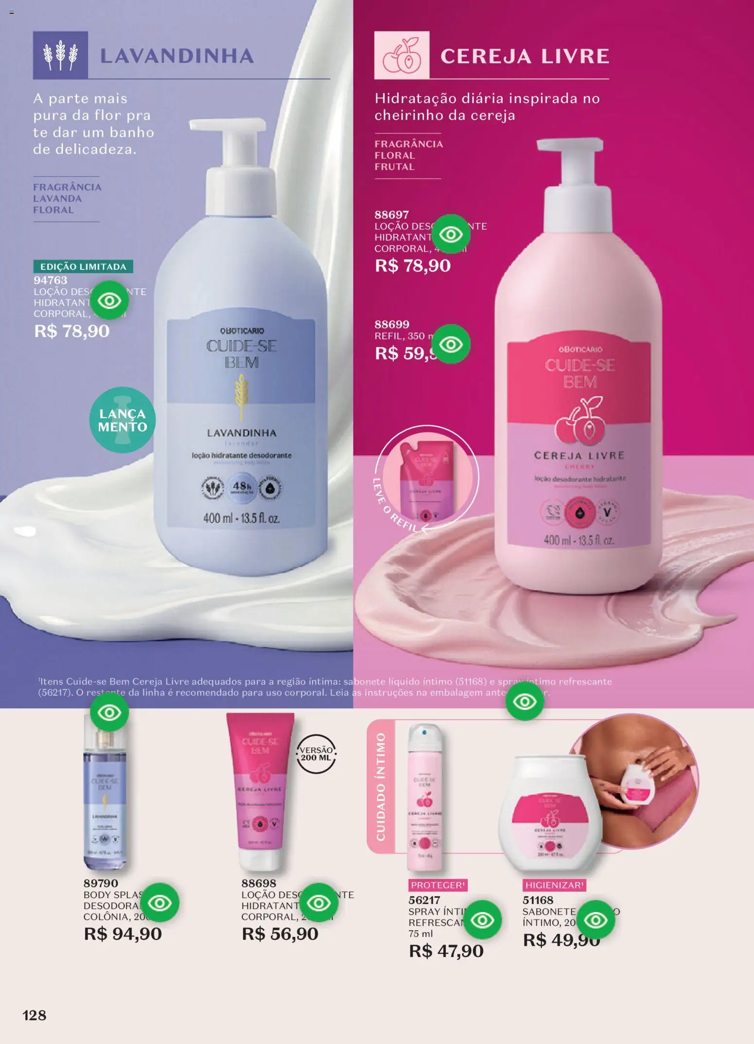 O Boticário Folheto - válido de 10/08/2026 | Página: 132 | Produtos: Cereja, Fragrância, Desodorante, Sabonete líquido