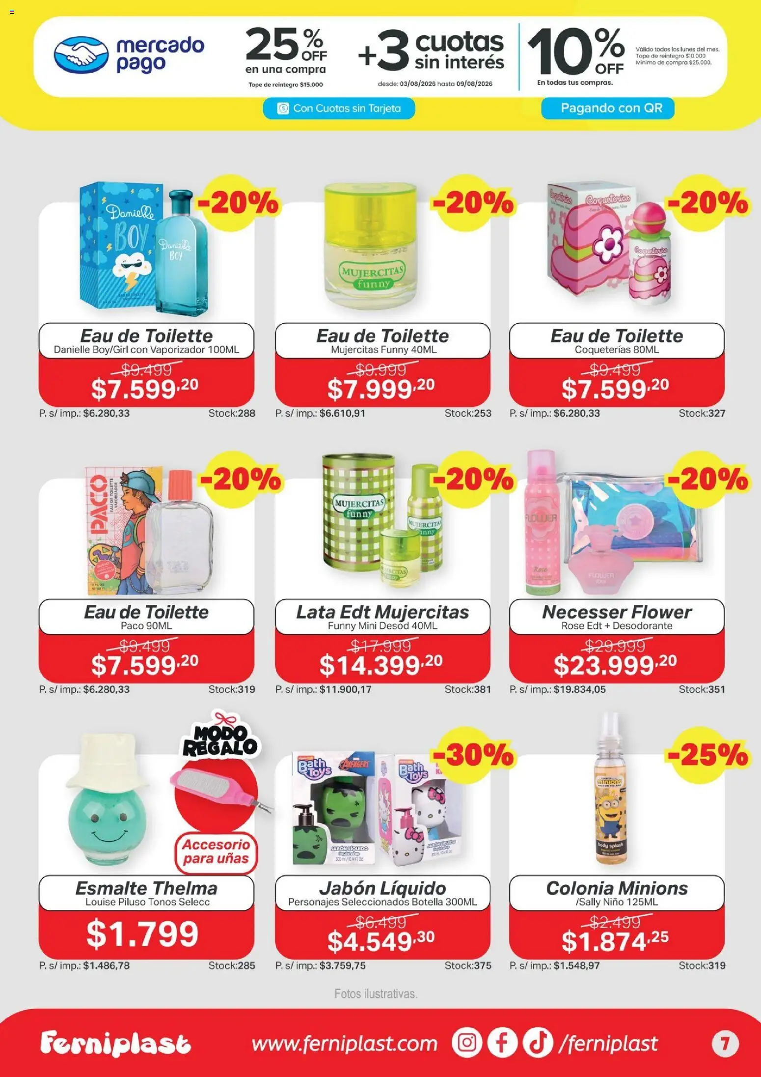 Ferniplast catálogo │ válido desde el 06/08/2026 | Página: 7 | Productos: Botella, Piluso, Eau de toilette, Desodorante