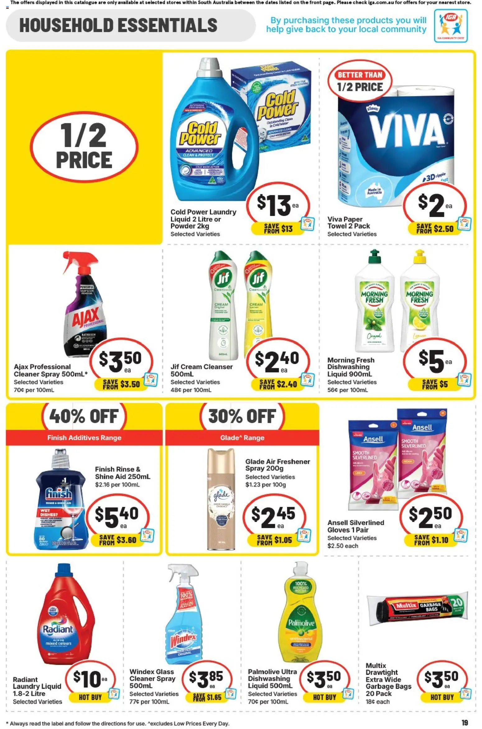 IGA catalogue - valid from 17.06.2026 | Page: 15 | Products: Household, Garbage bags, Cream, Gloves