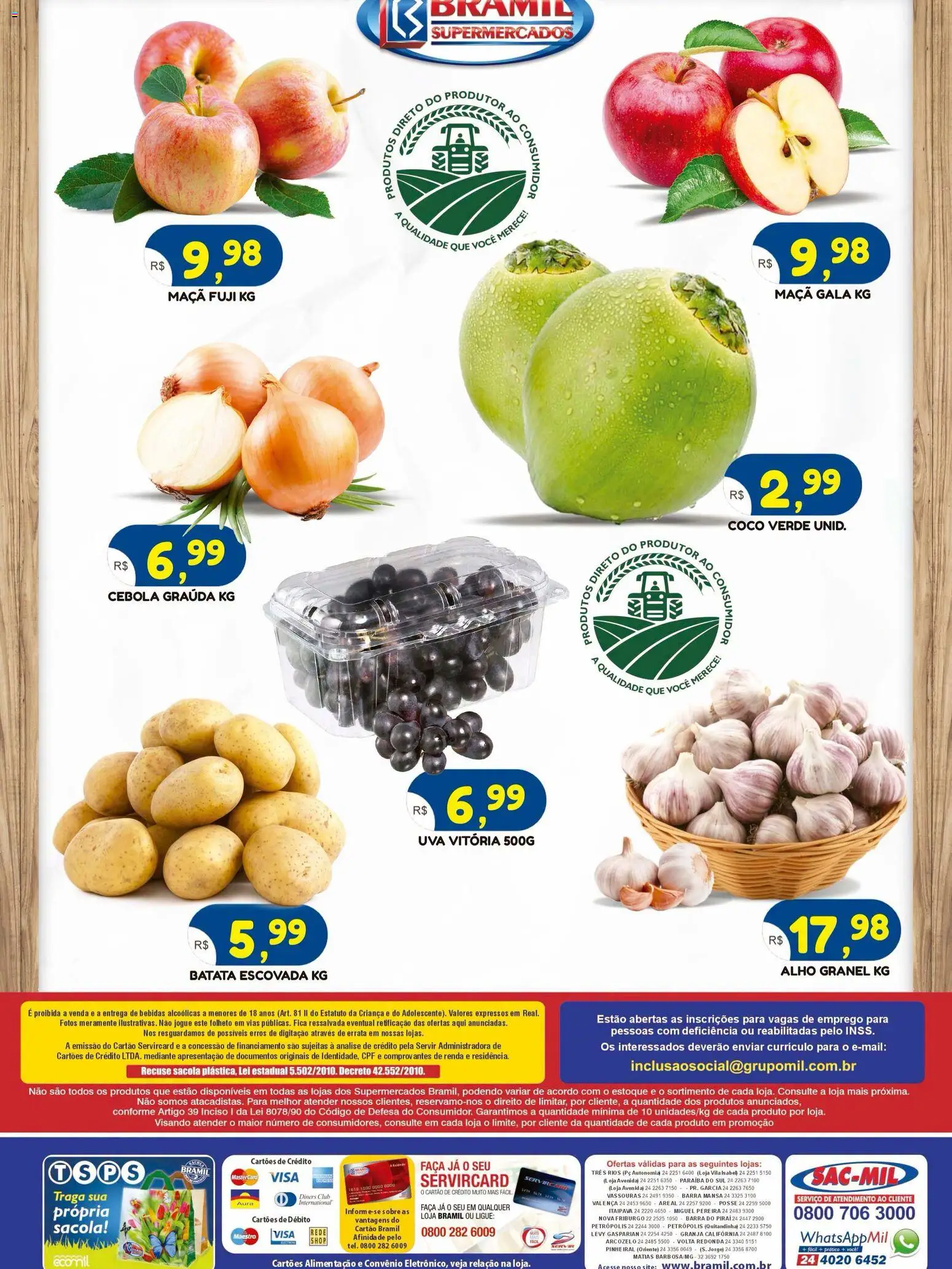 Bramil Supermercados Folheto - válido de 08/09/2026 | Página: 2 | Produtos: Coco, Alho, Sacola, Batata