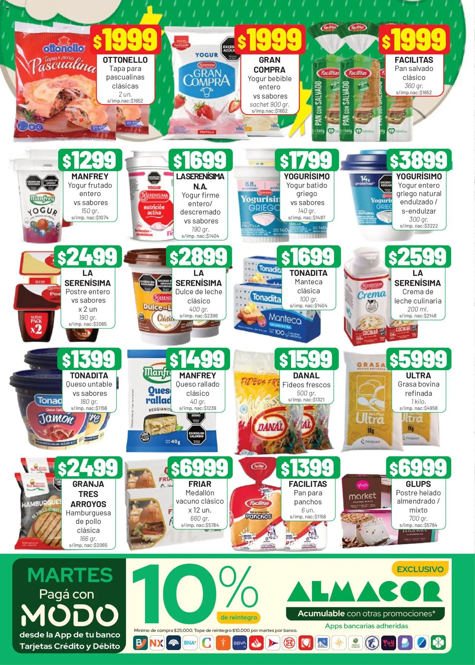 Almacor catálogo │ válido desde el 27/08/2026 | Página: 2 | Productos: Helado, Queso rallado, Dulce de leche, Queso