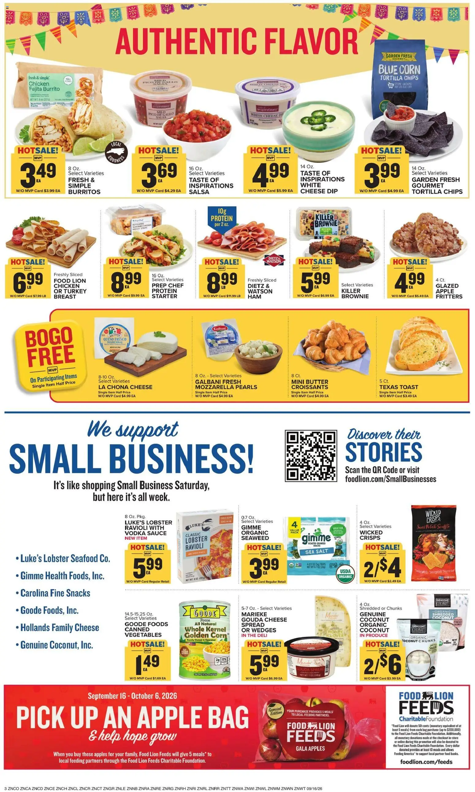 Food Lion Weekly Ad - valid from 09/16/2026 | Page: 6 | Products: Chips, Vegetables, Sauce, Croissants