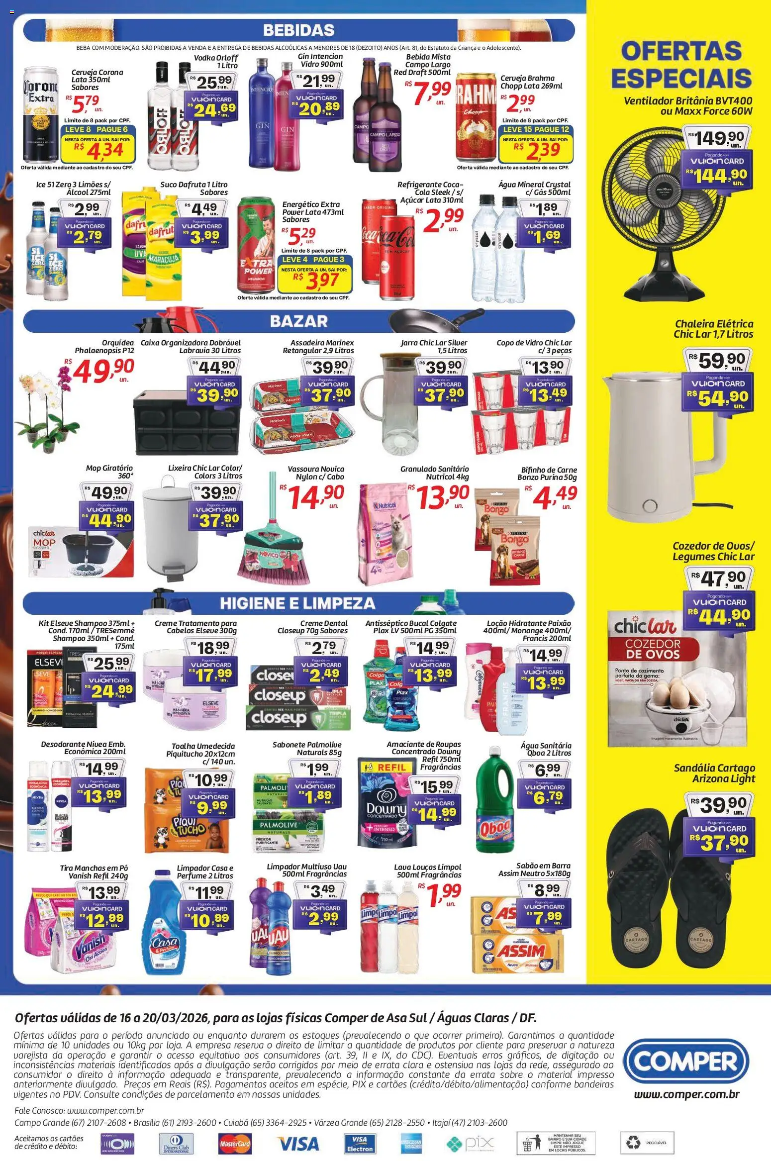 Comper Folheto - válido de 16.03.2026 | Página: 4 | Produtos: Ventilador, Pó, Desodorante, Água mineral