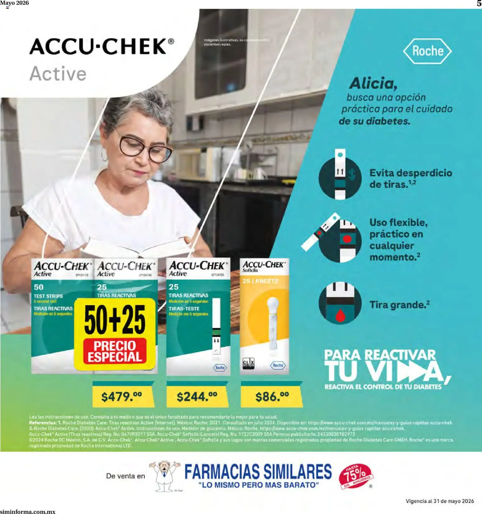 Nuevas ofertas de Farmacias Similares válidas en toda la República Mexicana desde el 01.05.2026. ¡Encuentra las mejores ofertas en Farmacias Similares catálogo! | Página: 5 | Productos: Col