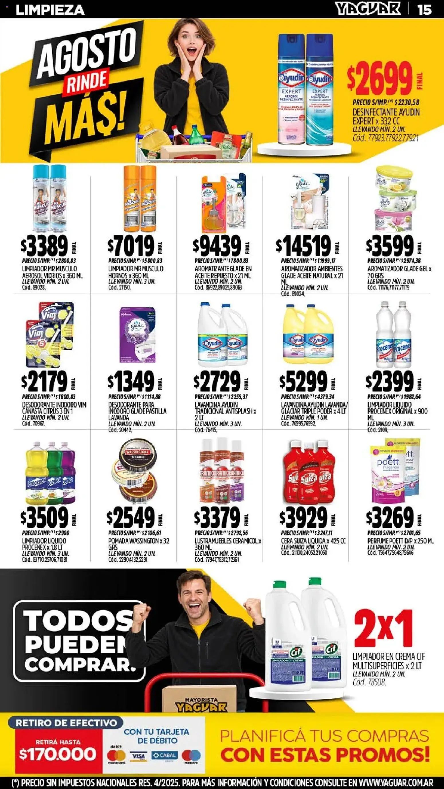 Yaguar - Oferta Semanal San Juan │ válido desde el 24/08/2026 | Página: 14 | Productos: Lustramuebles, Aceite, Crema, Canasta