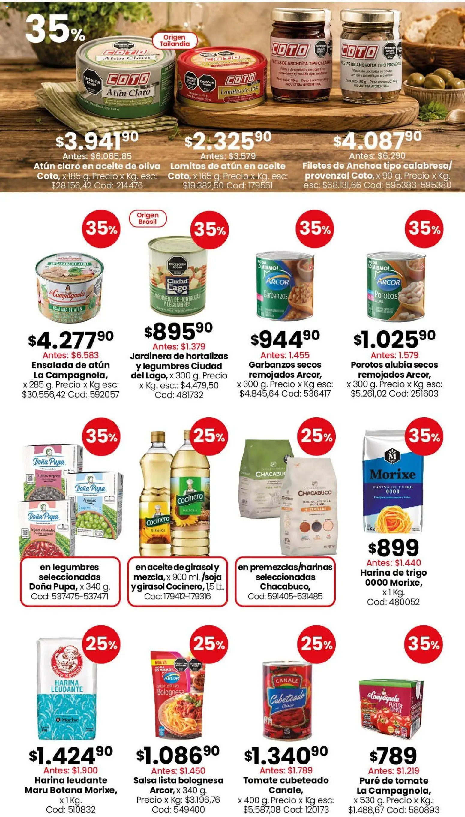 Coto - Almacén y bebidas │ válido desde el 13/07/2026 | Página: 4 | Productos: Harina, Soda, Pure de Tomate, Provenzal