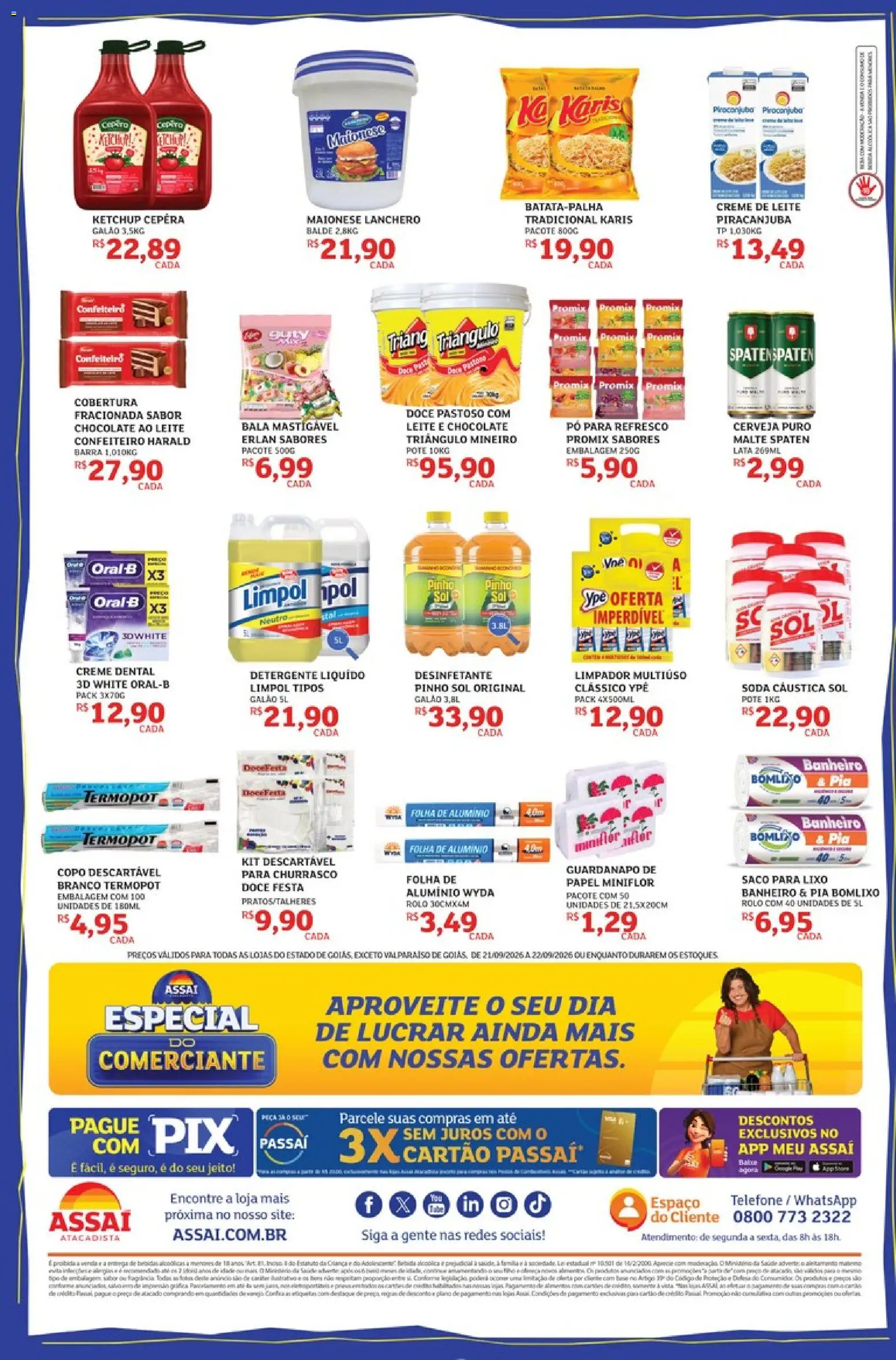 Assaí Atacadista Folheto - válido de 21/09/2026 | Página: 2 | Produtos: Limpador multiuso, Leite, Maionese, Balde