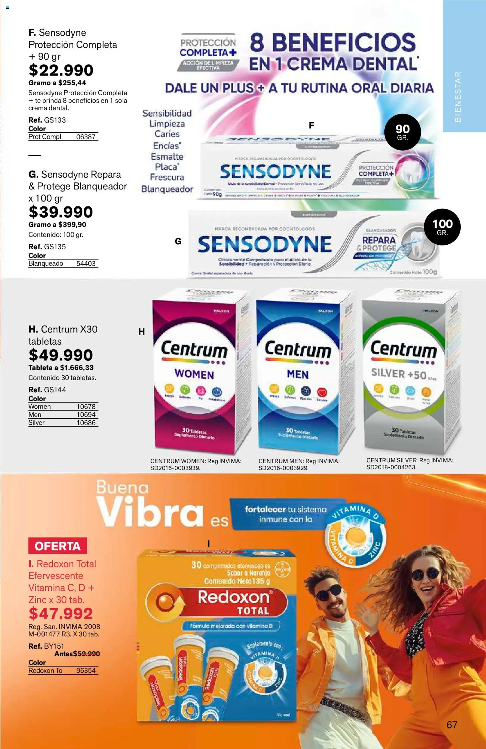 Leonisa revista - valida desde el 15/07/2026 | Página: 67 | Productos: Crema, Tableta, Blanqueador, Suplemento dietario