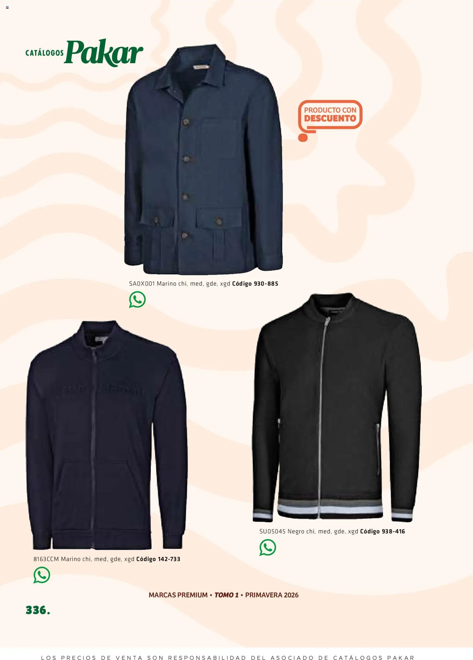 Nuevas ofertas de SC Pakar válidas en toda la República Mexicana desde el 27.02.2026. ¡Encuentra las mejores ofertas en SC Pakar catálogo Premium Men Tomo 1! | Página: 336