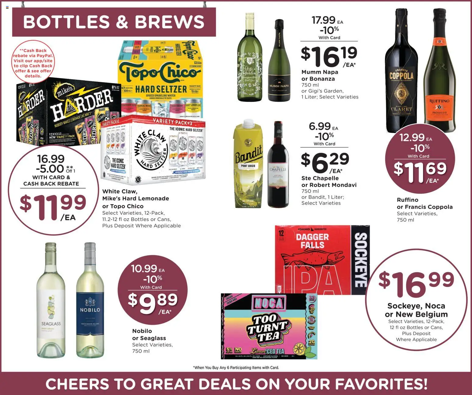 Fred Meyer Weekly Ad - valid from 09/02/2026 | Page: 14 | Products: Prosecco, Tea, Water, Lemon