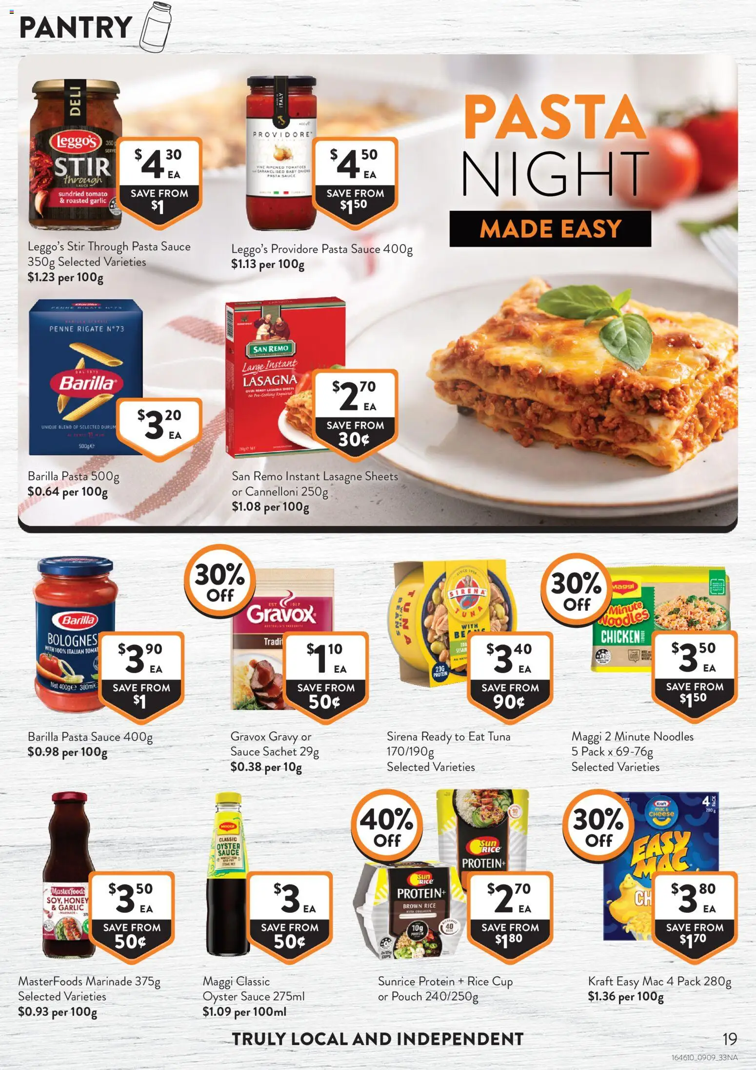 Foodworks catalogue - valid from 09/09/2026 | Page: 19 | Products: Protein, Cheese, Honey, Noodles