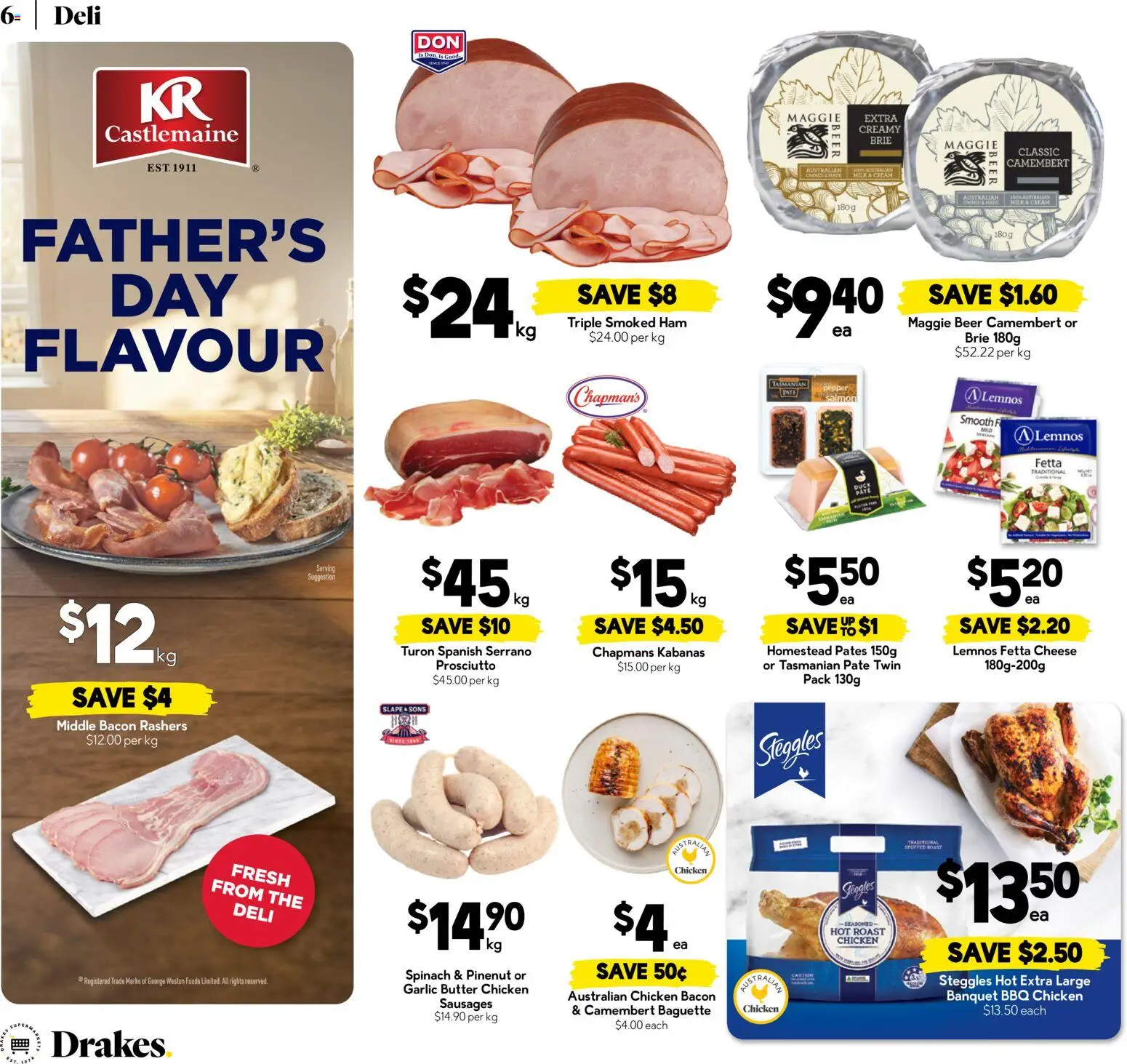 Drakes catalogue - valid from 02/09/2026 | Page: 6 | Products: Prosciutto, Duck, Beef, Sausages