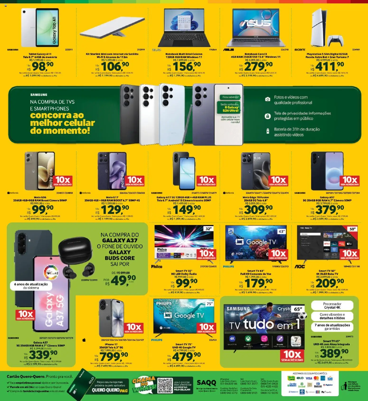 Lojas Quero-Quero Folheto - válido de 09.06.2026 | Página: 8 | Produtos: Processador, Tela, Tv, Fone de ouvido