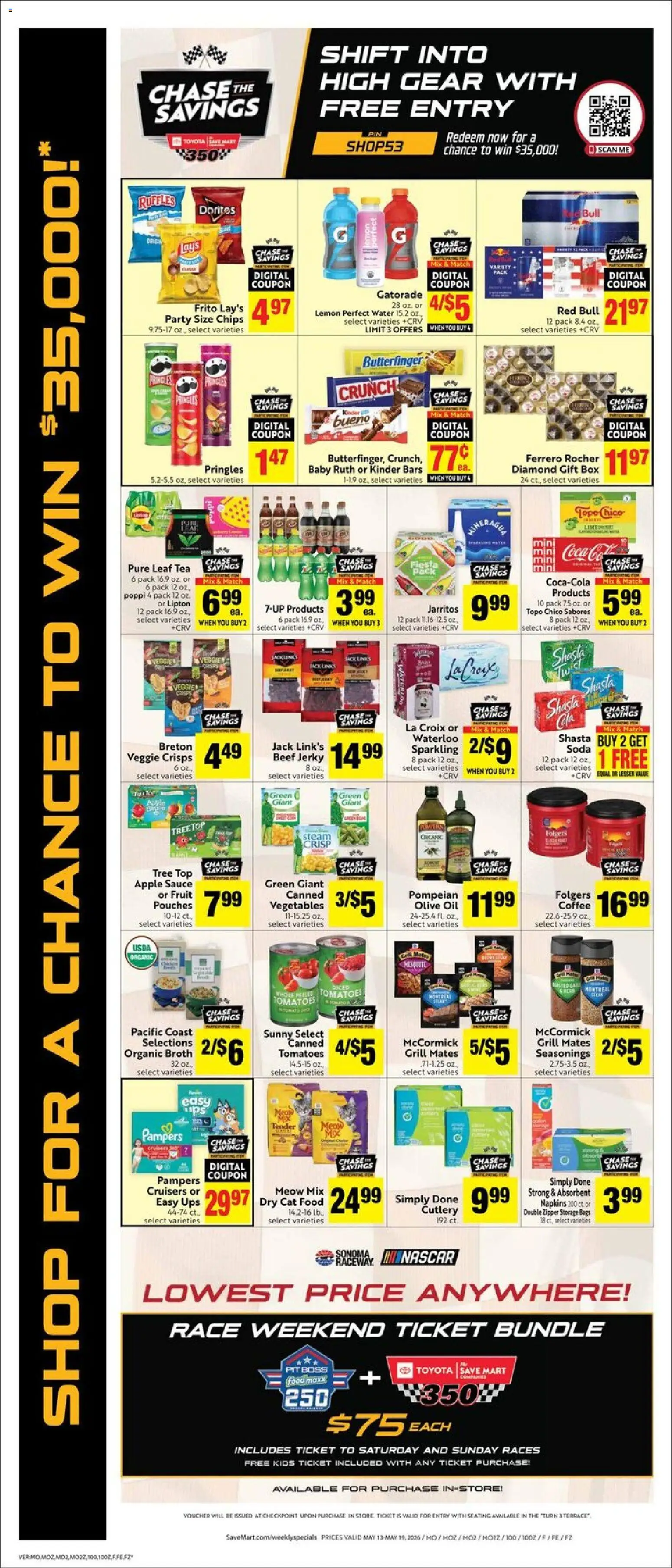 Save Mart Weekly Ad - valid from 13.05.2026 | Page: 4 | Products: Oil, Tomatoes, Vegetables, Sauce