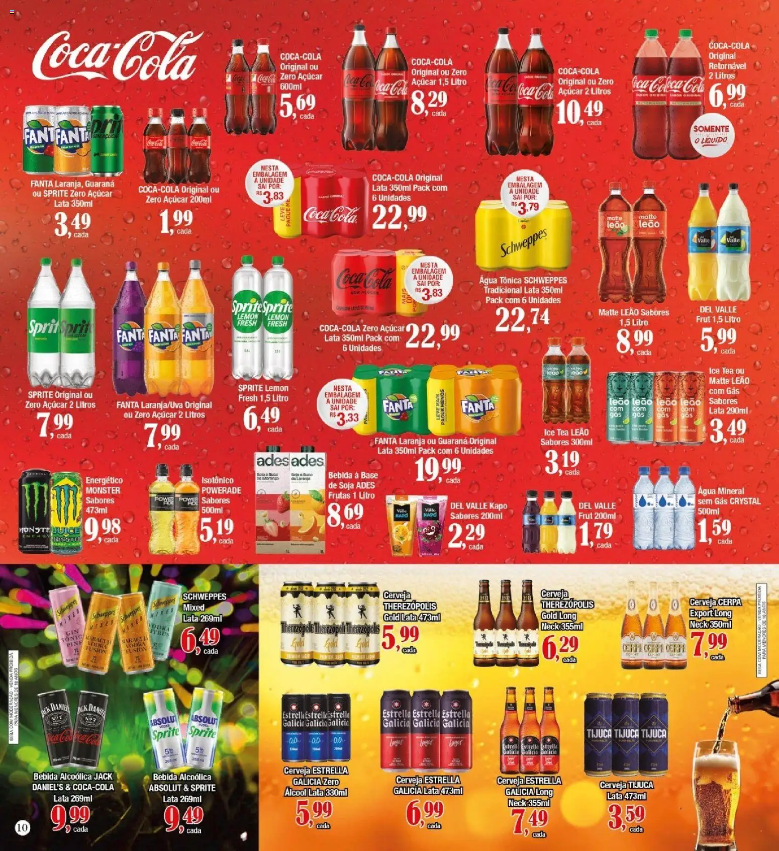 Supermercados Unidos Folheto - válido de 01/09/2026 | Página: 10 | Produtos: Suco, Cerveja, Água mineral, Soja
