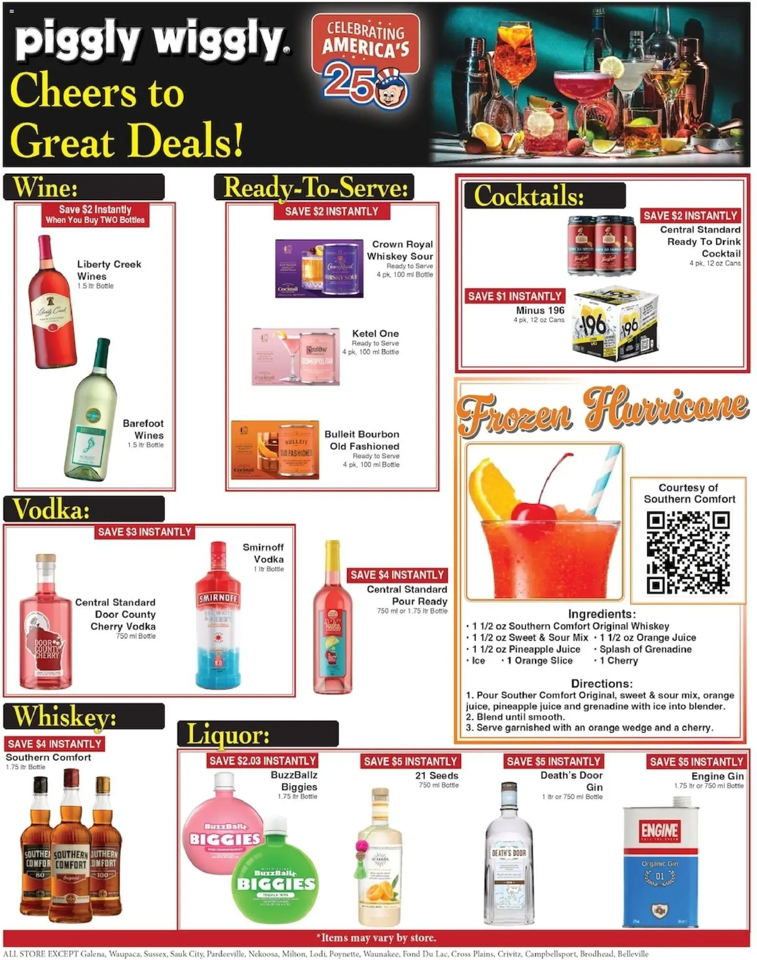 Piggly Wiggly Weekly Ad - valid from 07/22/2026 | Page: 18 | Products: Pineapple, Gin, Vodka, Whiskey
