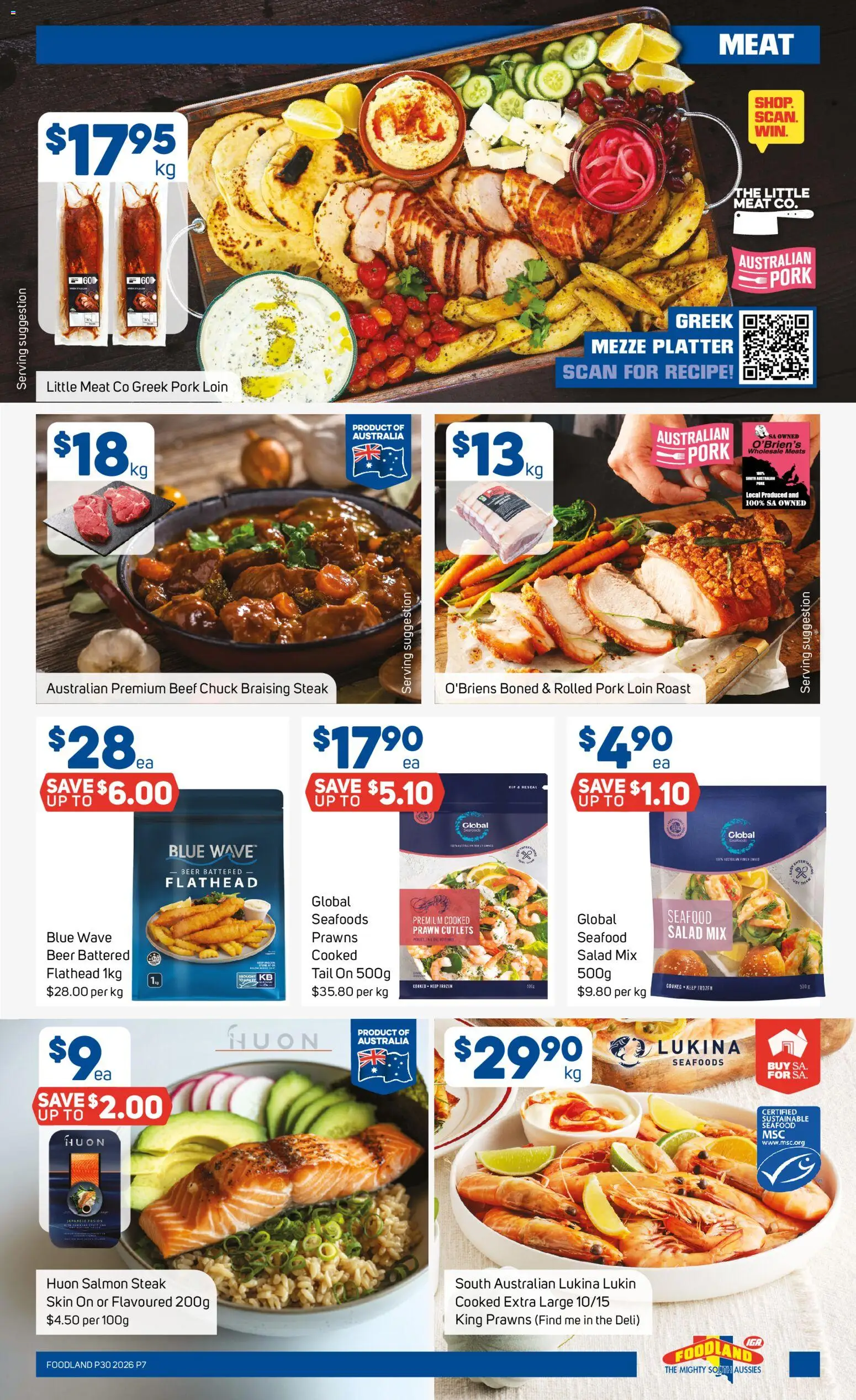 Foodland catalogue - valid from 22/07/2026 | Page: 7 | Products: Beer, Beef, Steak, Seafood