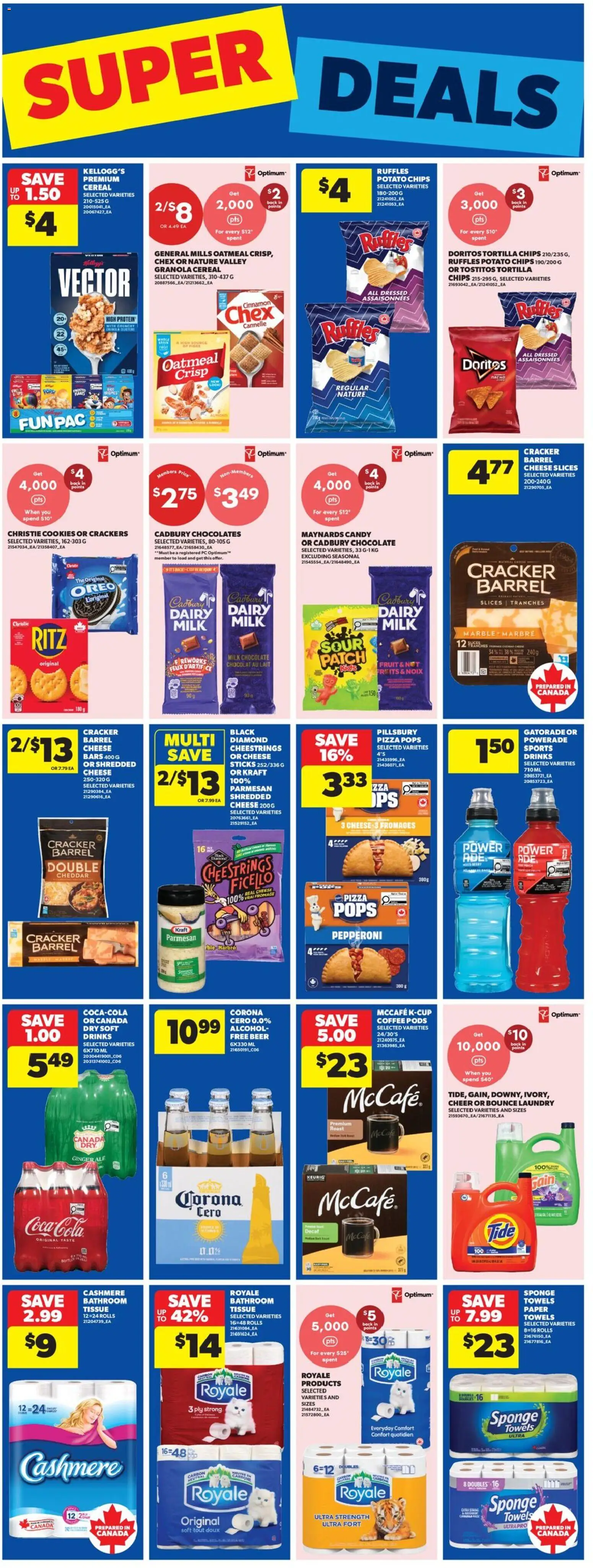Real Canadian Superstore flyer valid from Jul 23, 2026 | Page: 14 | Products: PC, Tortilla chips, Towels, Beer