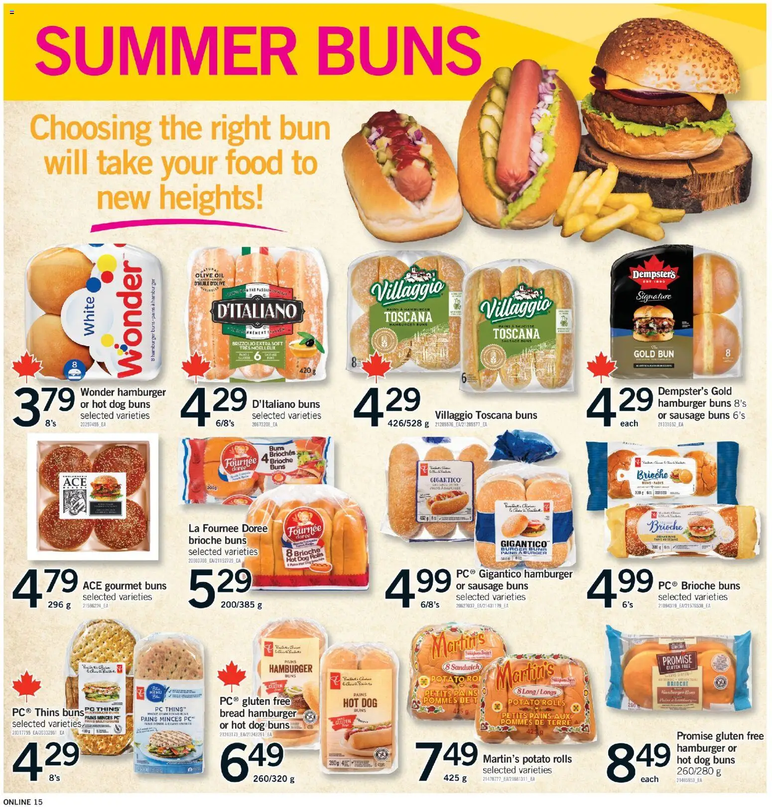Fortinos flyer valid from 14.05.2026 | Page: 15 | Products: PC, Oil, Bread